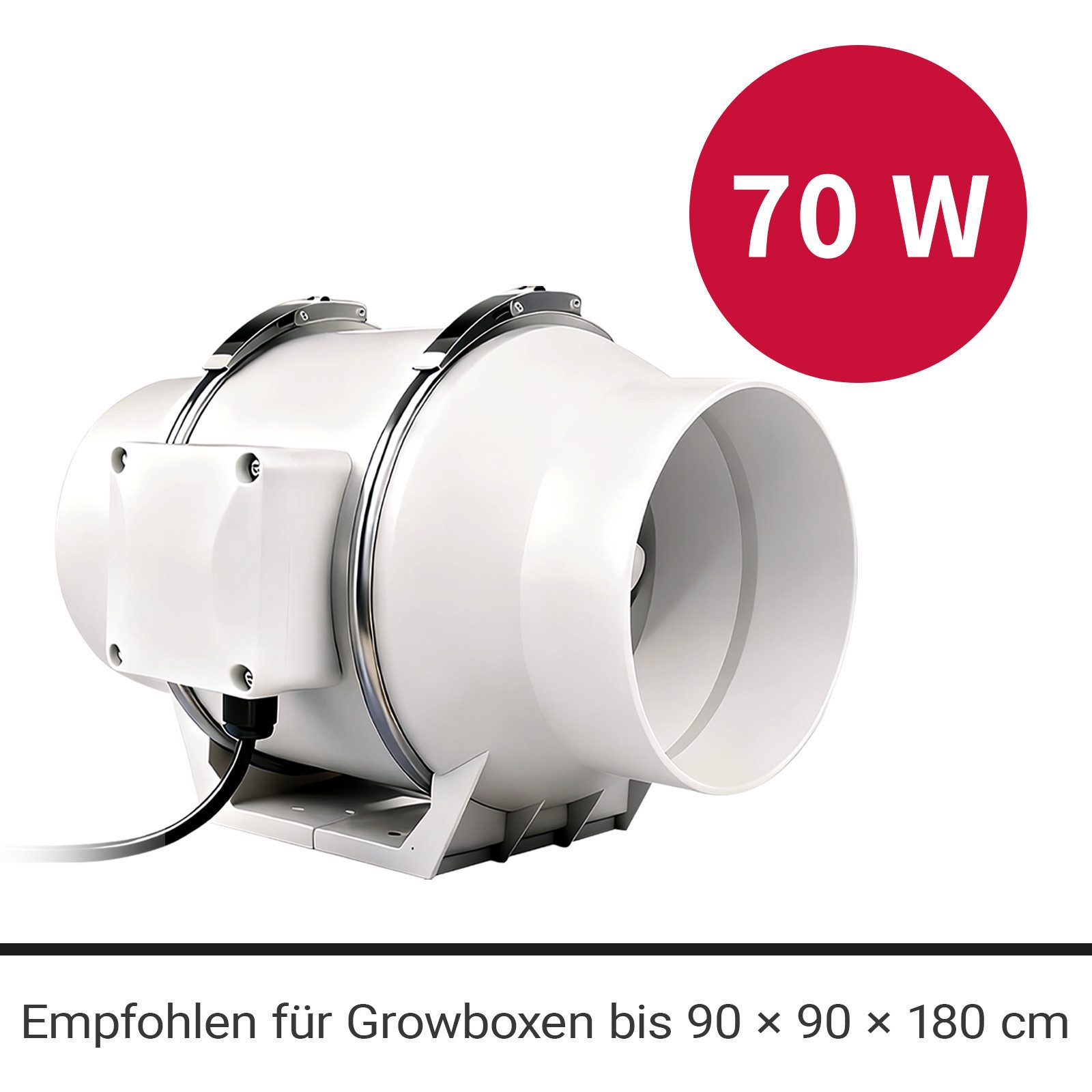 CannoBox Ventilatorkombigerät CannoBox Growbox 150mm Rohrventilator Rauchabzug 540 m³/h, 540 m³/h,2600 R/min,150 mm Durchmesser,Growzelt