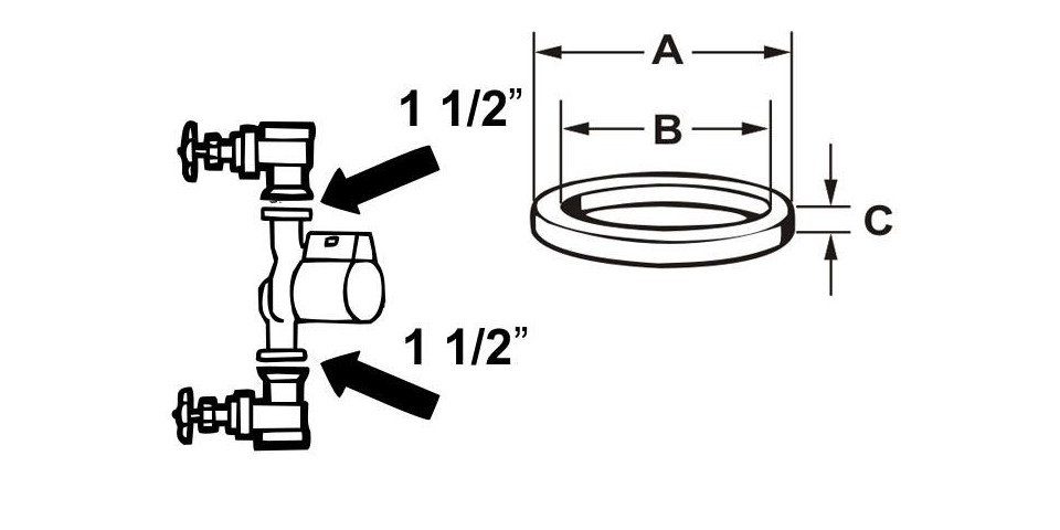 Pumpenverschraubung CORNAT Ø für mm 44 HD-Dichtung Rohrschelle Cornat