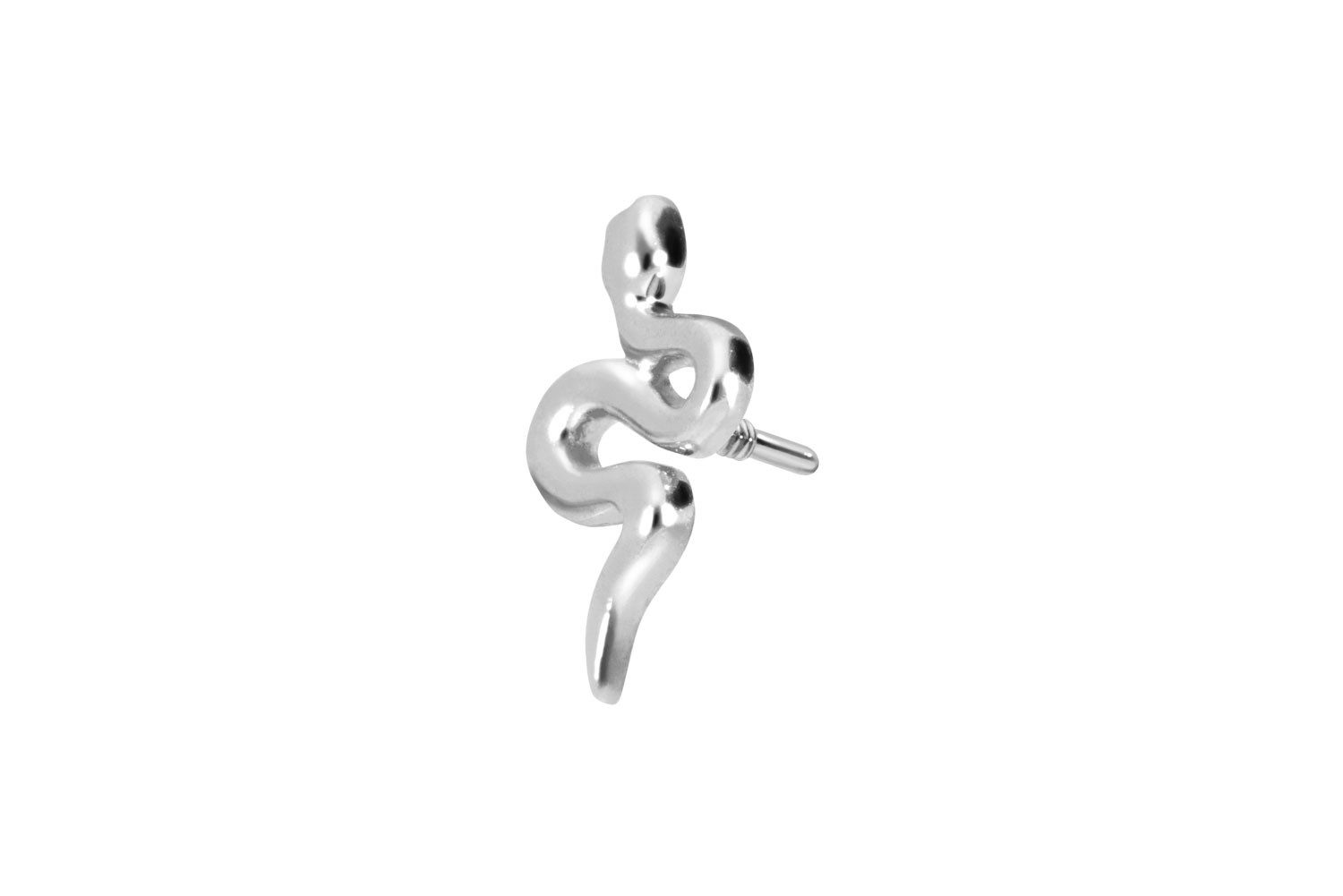 PIERCINGLINE Piercing-Set 14 Karat Gold Schraubaufsatz mit Außengewinde SCHLANGE (Schraub-Aufsätze, 1-tlg)