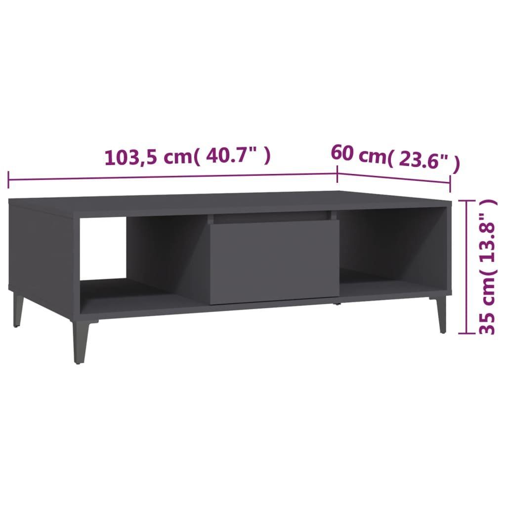 Grau | Couchtisch Holzwerkstoff 103,5x60x35 Couchtisch Grau vidaXL cm Grau (1-St)