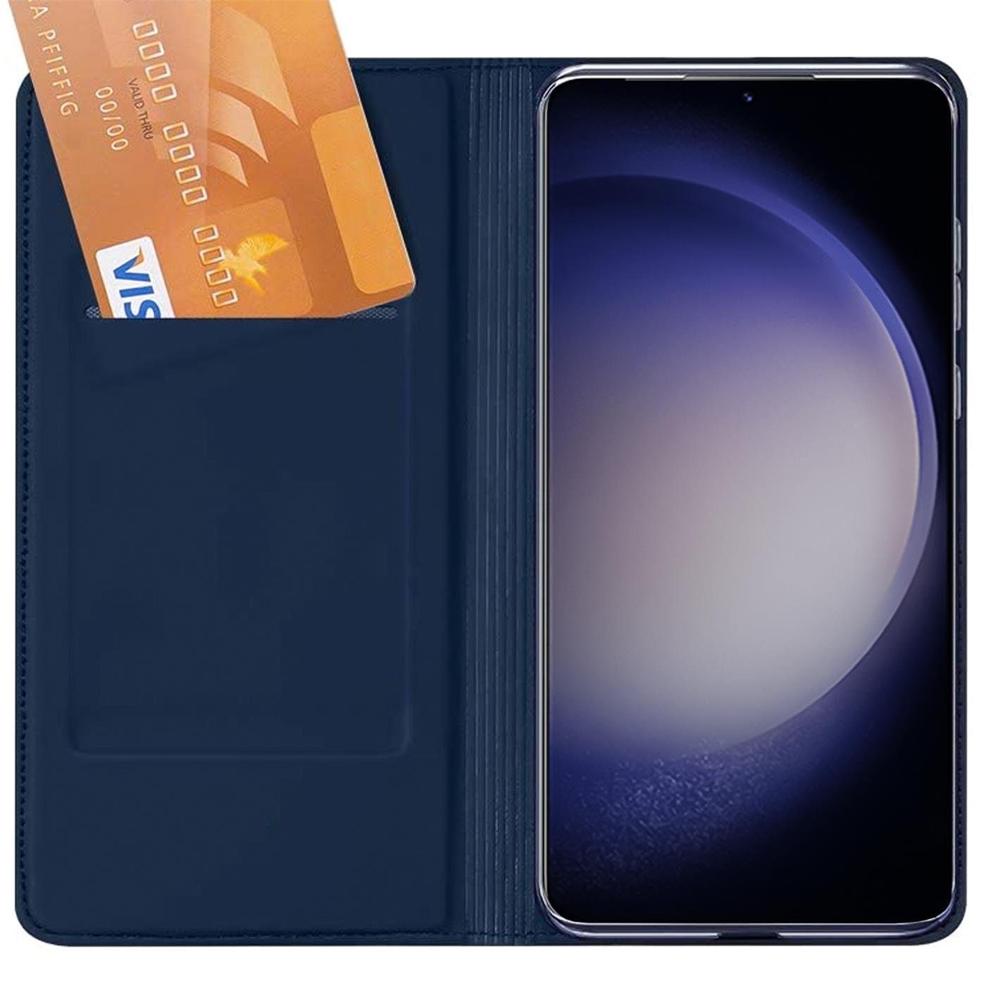 CoolGadget Handyhülle Klapptasche Wallet Kartenfach für Samsung Galaxy S23 6,1 Zoll, Ultra Slim Flip Case Hülle Klapphülle Cover Schutzhülle – Bild 4 von 5