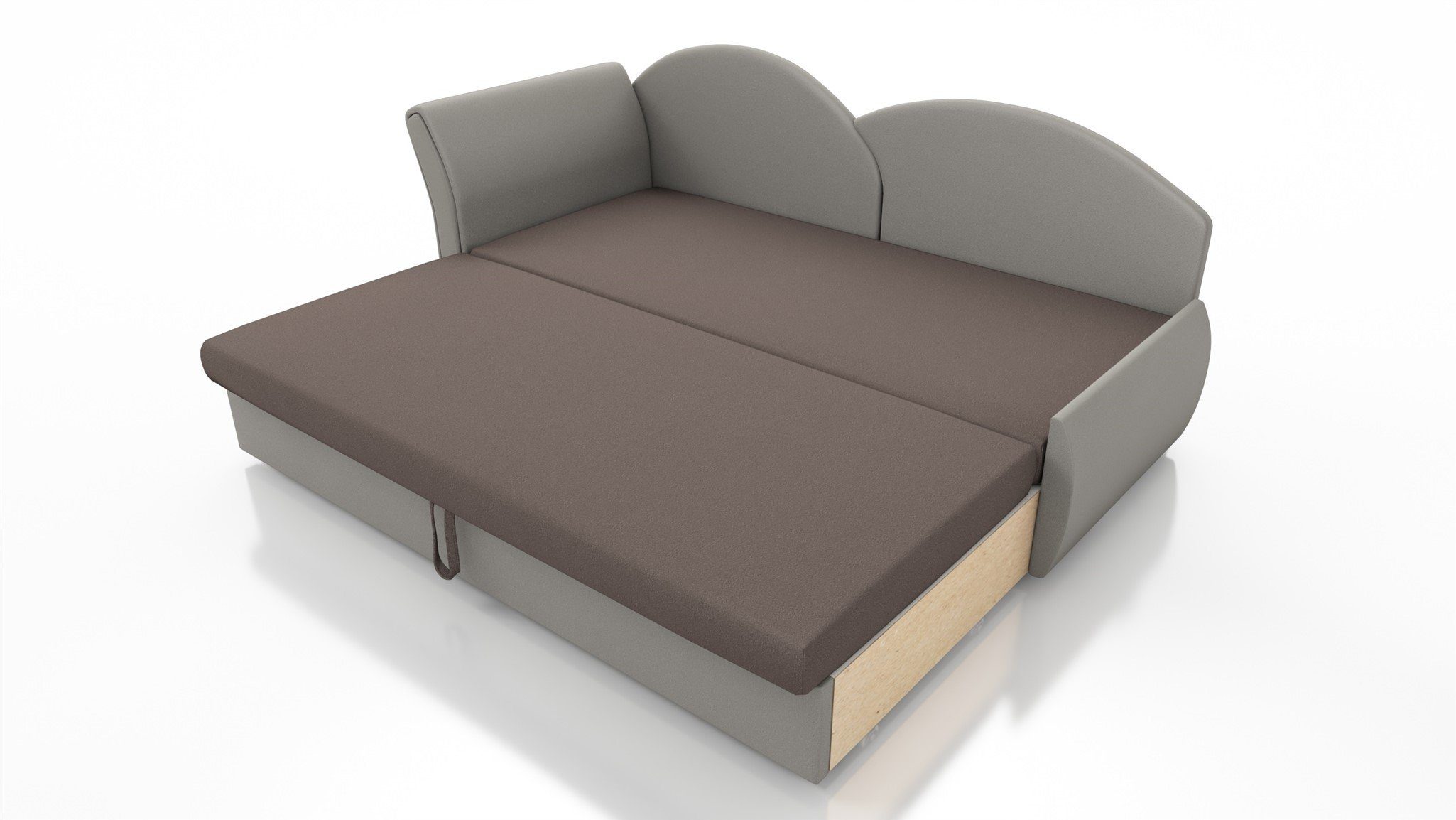 Fun Möbel Schlafsofa Sofa ALINA Links oder Rechts inklusive Bettkasten Stoff Alova, mit Schlaffunktion