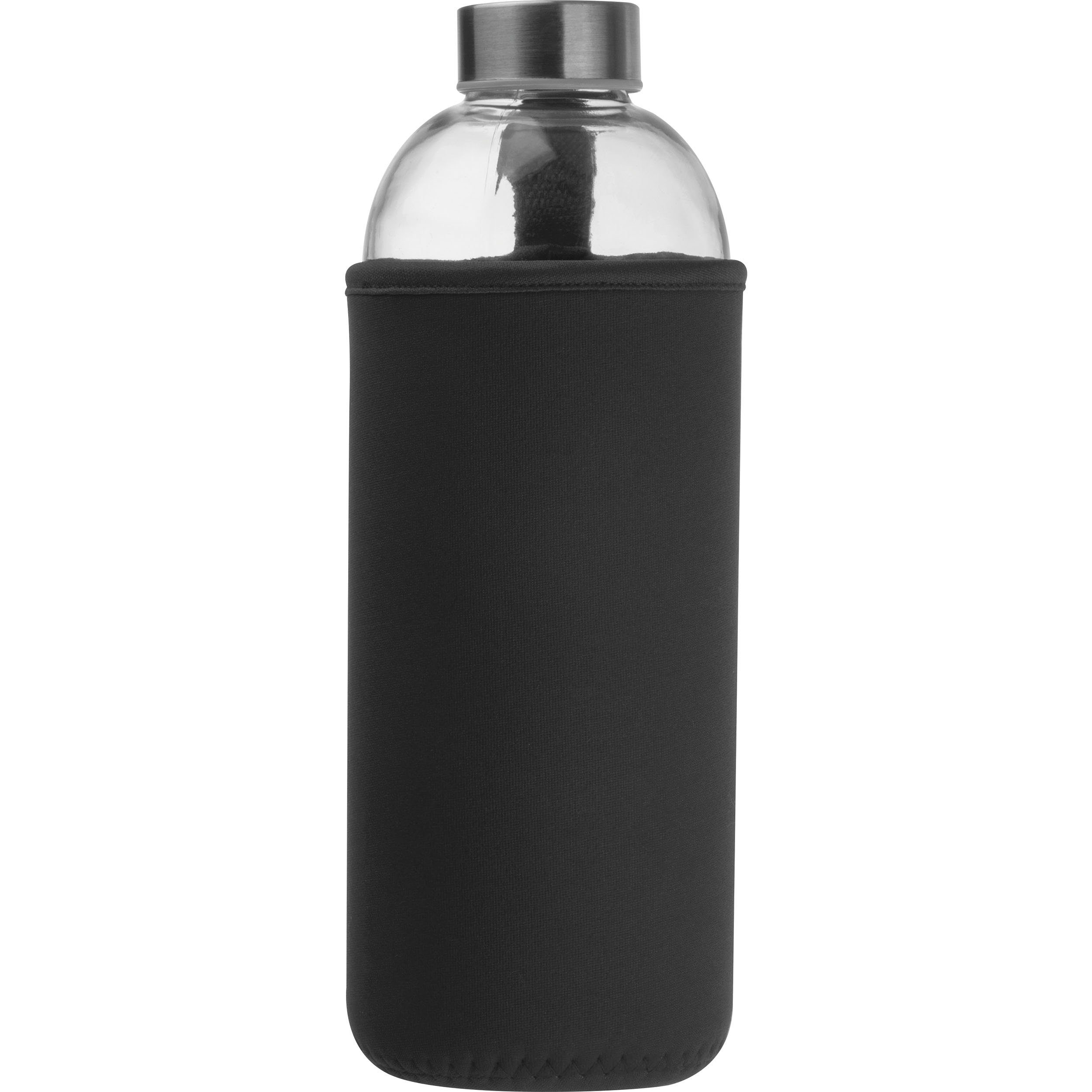 Macma Trinkflasche Trinkflasche aus Glas mit Neoprensleeve / 1000ml / Neoprenfarbe: schwa