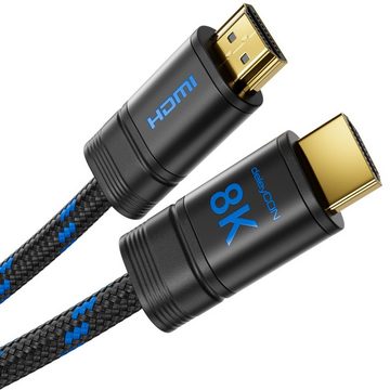 deleyCON deleyCON 0,5m 8K UHD-II HDMI 2.1 Nylon Kabel 8K@60Hz 4K@120Hz HDMI-Kabel
