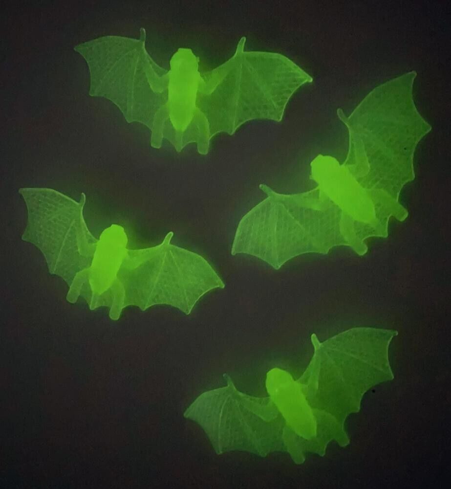 Fries Dekofigur 4 Stück Deko Fledermäuse Nachtleuchtend 12 x 4 cm Halloween günstig online kaufen