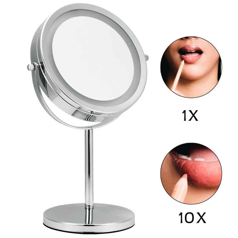 Mucola Kosmetikspiegel LED 10 fach Schminkspiegel Makeup Spiegel Badspiegel