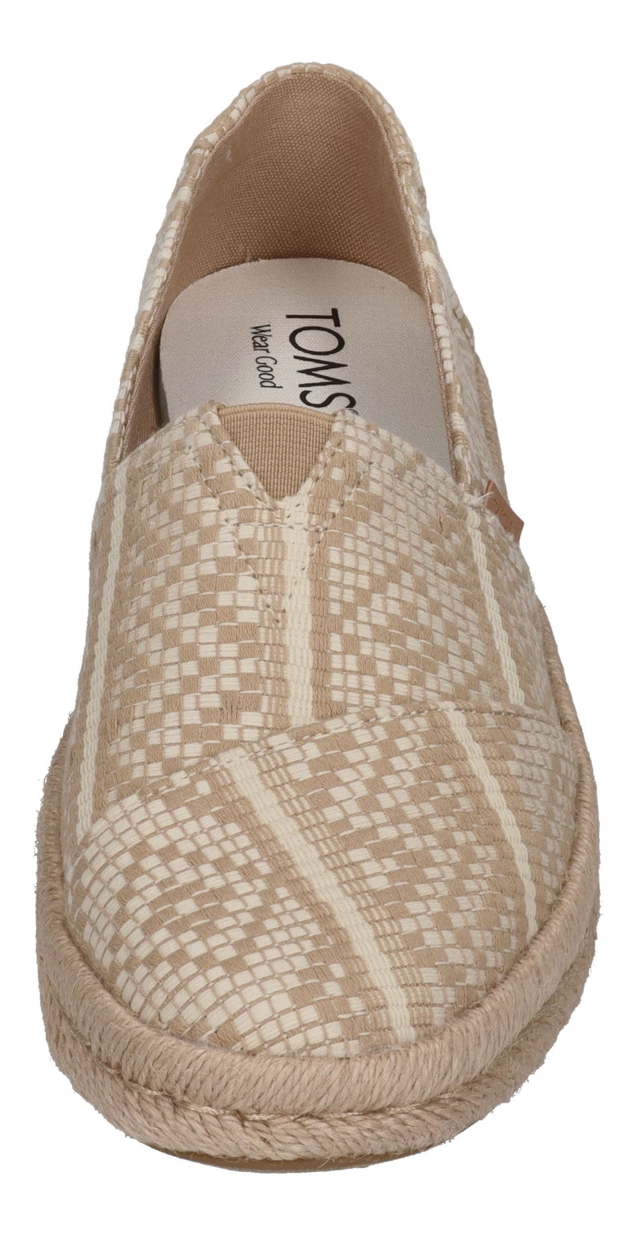 TOMS ALPARGATA ROPE 2.0 Espadrille Oatmeal Diamond Global Woven