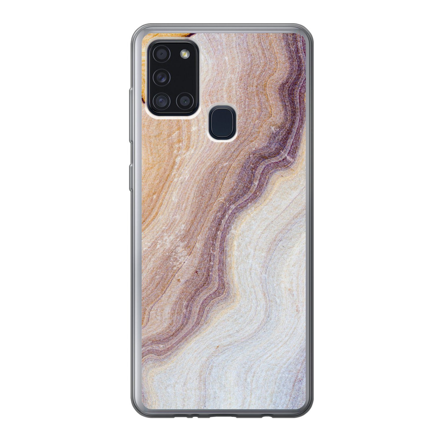 Handyhülle für Samsung Galaxy A21s Marmor - Textur - Sandstein - Gold - Marmoropt