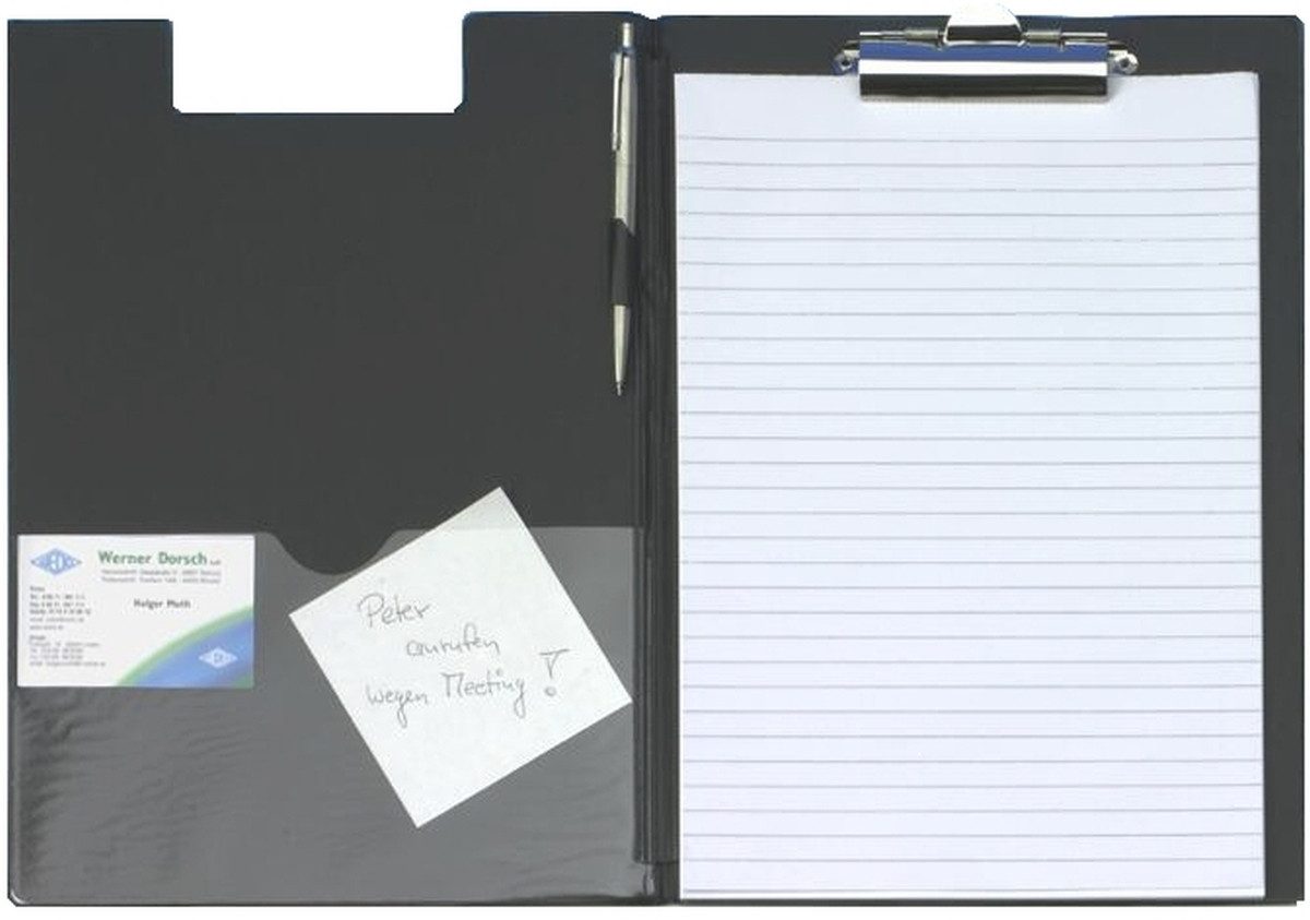 Schreibmappe Klemmmappe A4 Standard schwarz