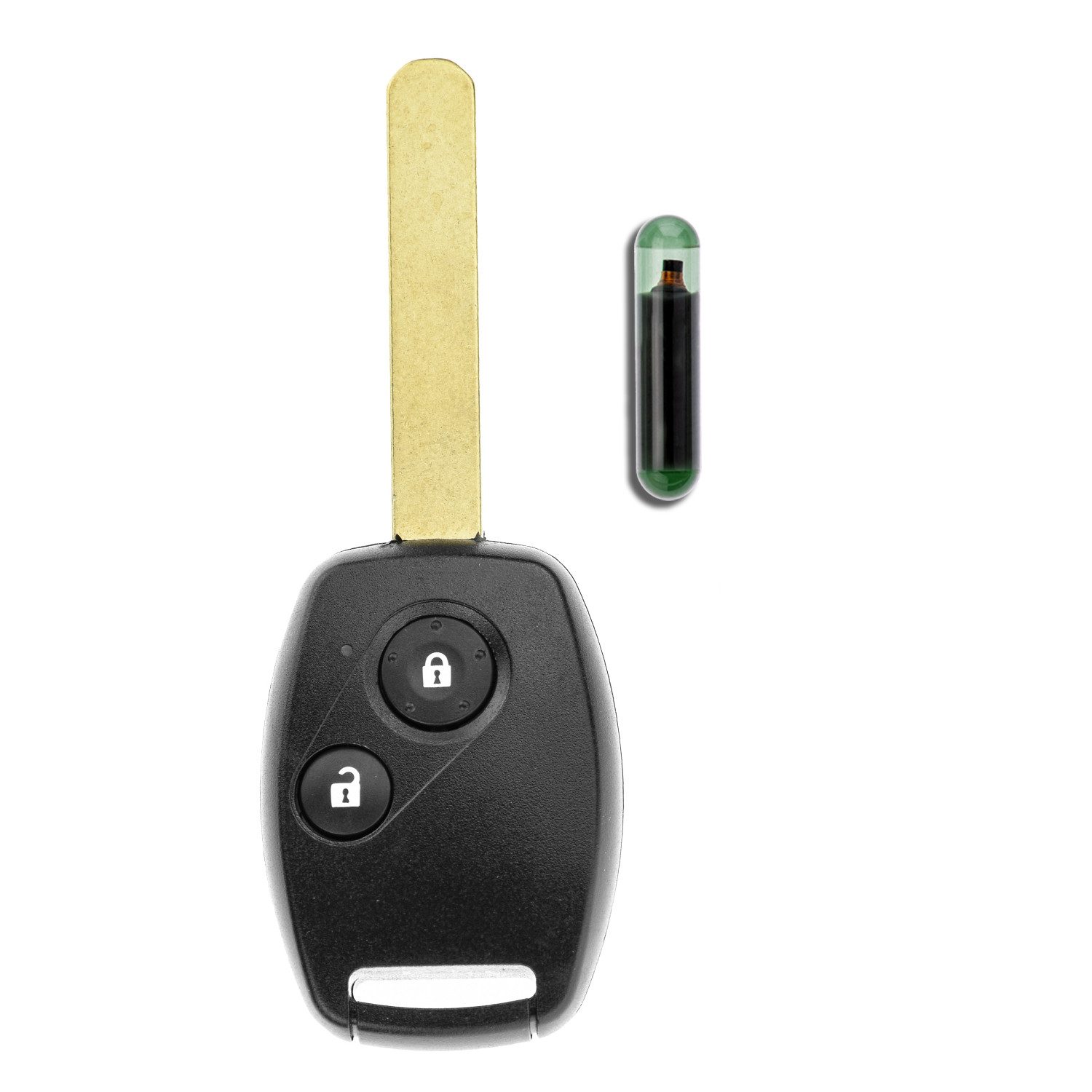 mt-key Schlüsseltasche 2 Tasten Auto Funk Schlüssel ID 8E HON66 (Set), für Honda Accord (VII, 06–09); CR-V (RD7 II, 05–07); FR-V (BE1/BE3...
