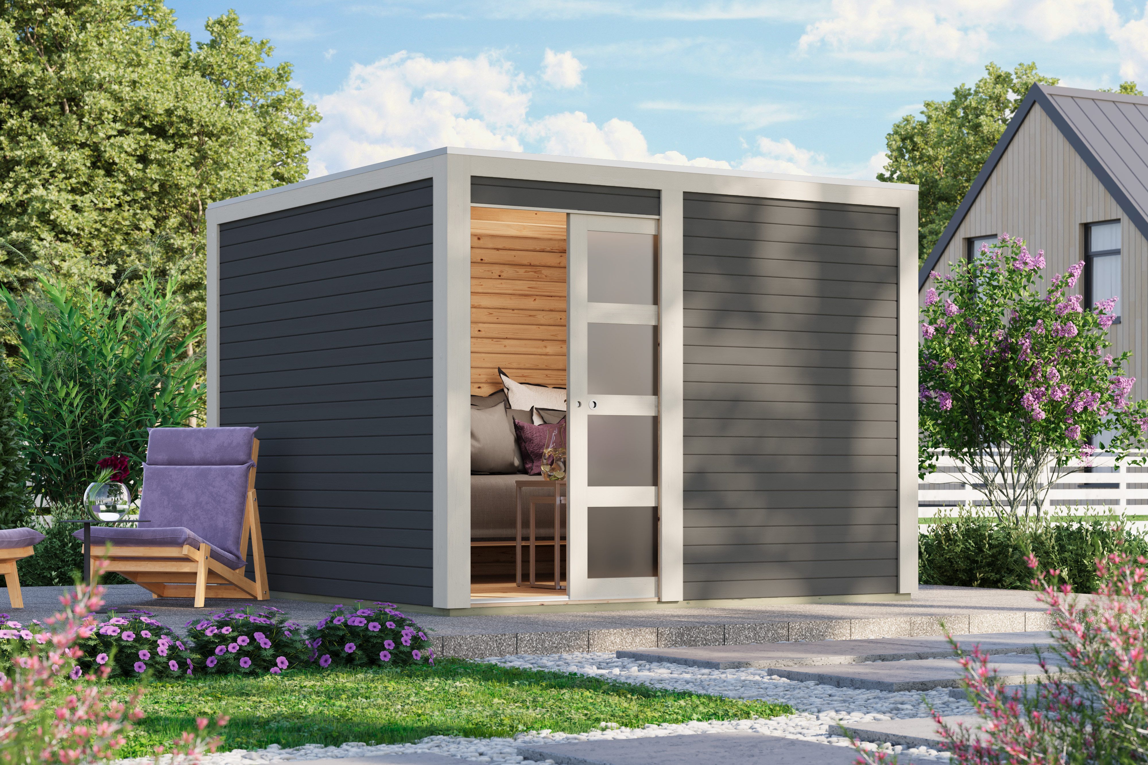 KONIFERA Gartenhaus Cubus 2, BxT: 276x276 cm