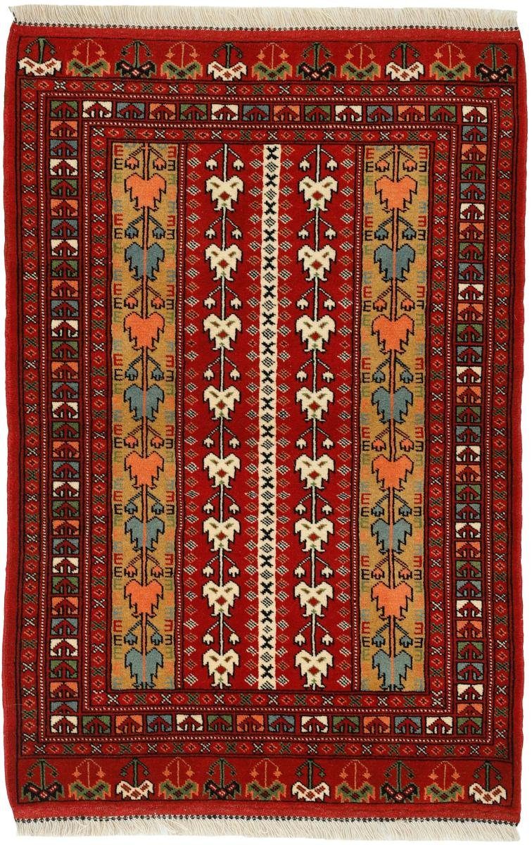 Orientteppich Turkaman 85x126 Handgeknüpfter Orientteppich / Perserteppich, Nain Trading, rechteckig, Höhe: 6 mm