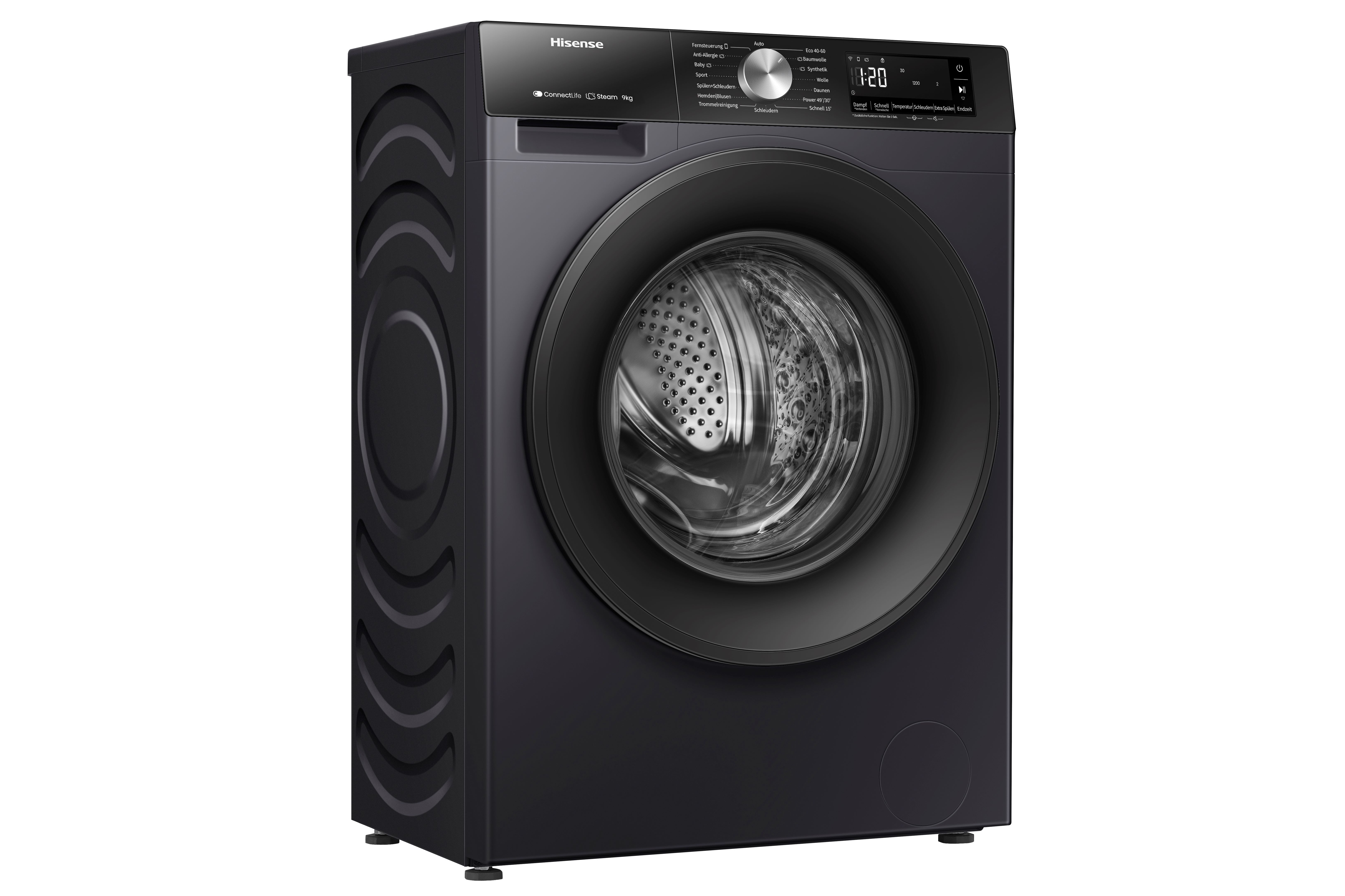 Hisense Waschmaschine WF3S9043BB3, 9 kg, 1400 U/min, Wifi-ConnectLife