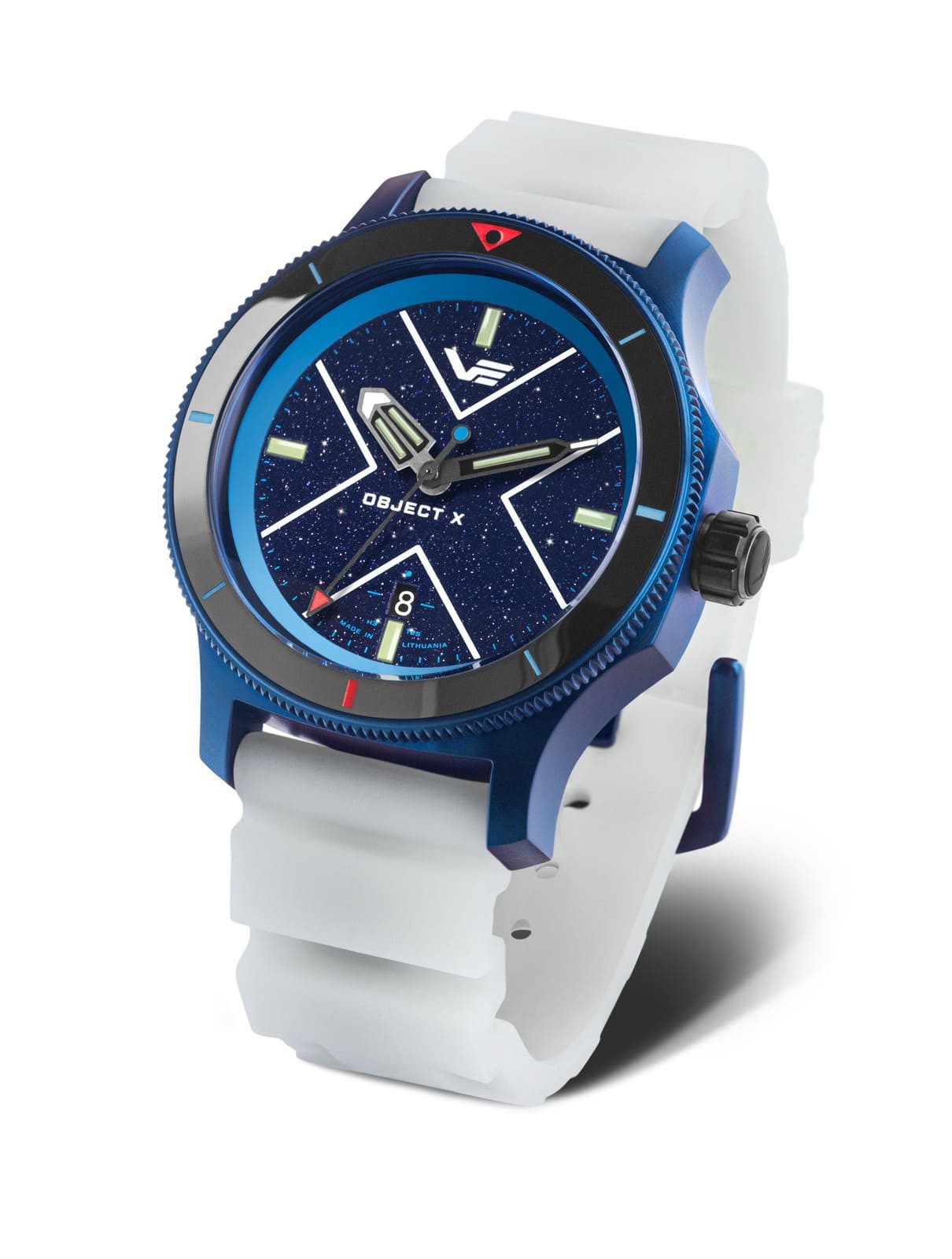Vostok Europe Automatikuhr Object X Limited Edition 599E776-S Aventurin Blau 48 mm 20 ATM