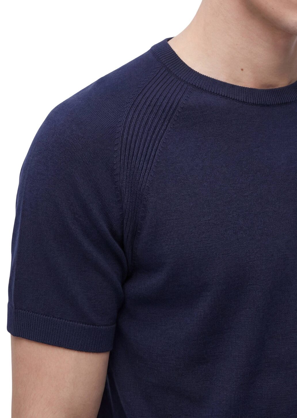 RAMSEY Longpullover Marineblaue Strickmode