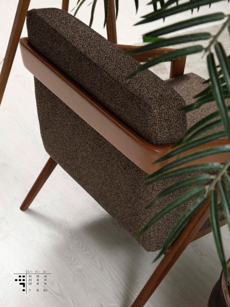 JVmoebel Sessel, Sessel Sitzer Modern Design Stoff Sitz Wohnzimmer Stil Polyester 1
