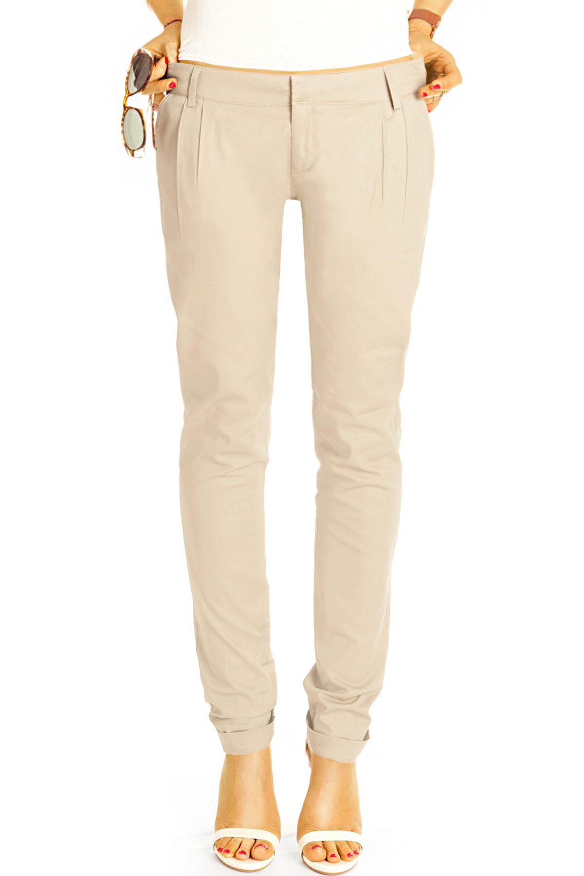 be styled Chinohose Tapered Stoffhose, Chino, Hüfthose mit Stretch - Damen - h20a-A