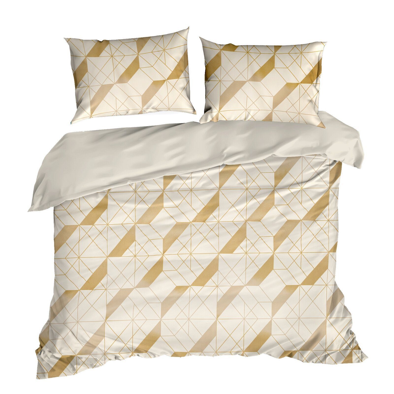 Design91 Bettwäsche Mikrofaser, 3 TLG Bettwäschegarnitur günstig online kaufen