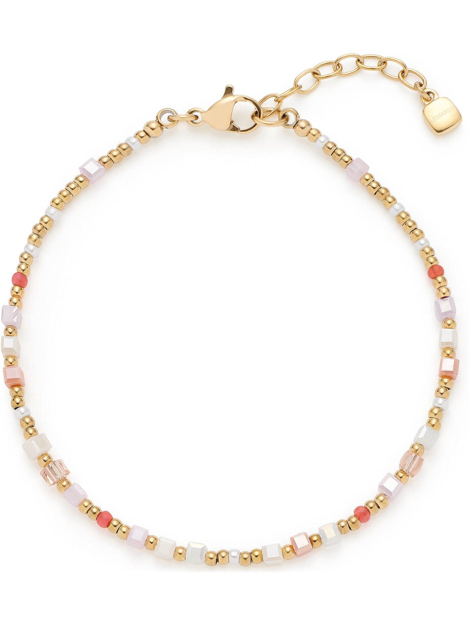 Edelstahlarmband Leonardo Damen-Armband Edelstahl Glasstein