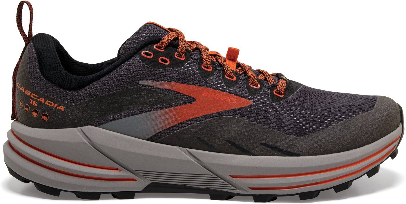 Brooks Cascadia 16 GTX BLACK/EBONY/CINNABAR Trailrunningschuh