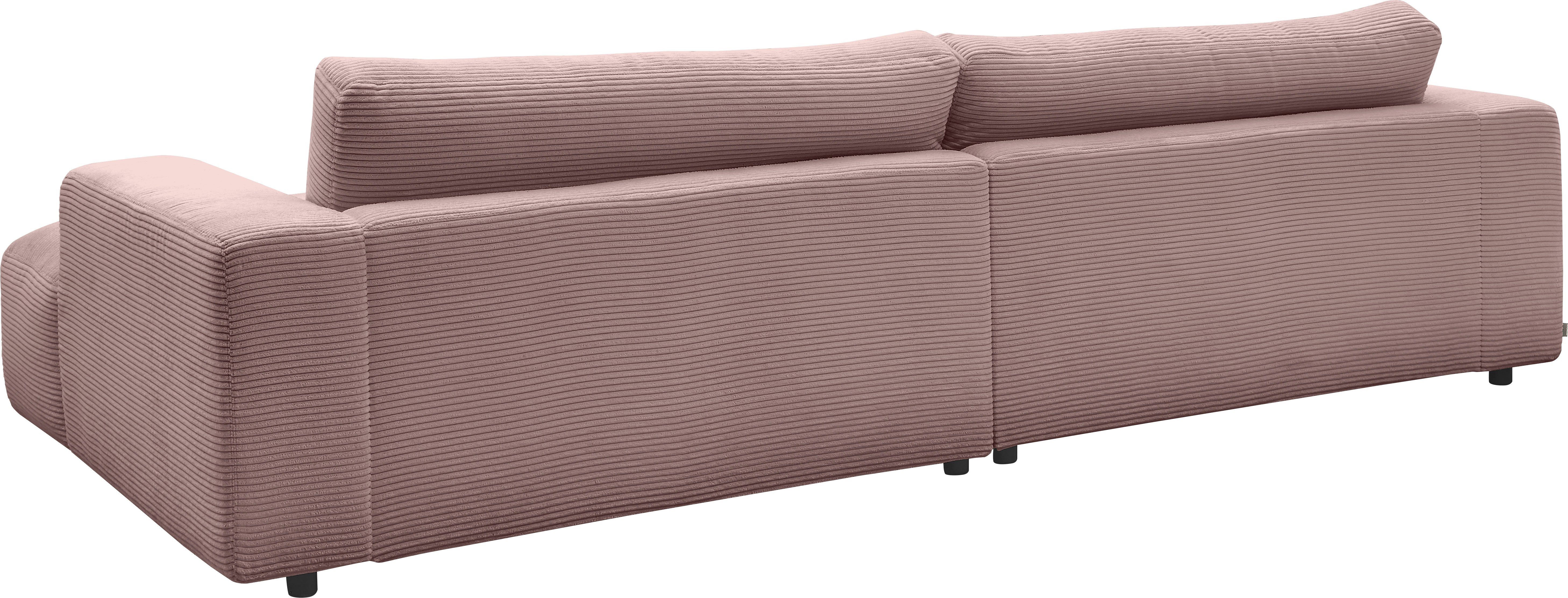Breite branded by 292 Lucia, M GALLERY Cord-Bezug, rosa Loungesofa Musterring cm