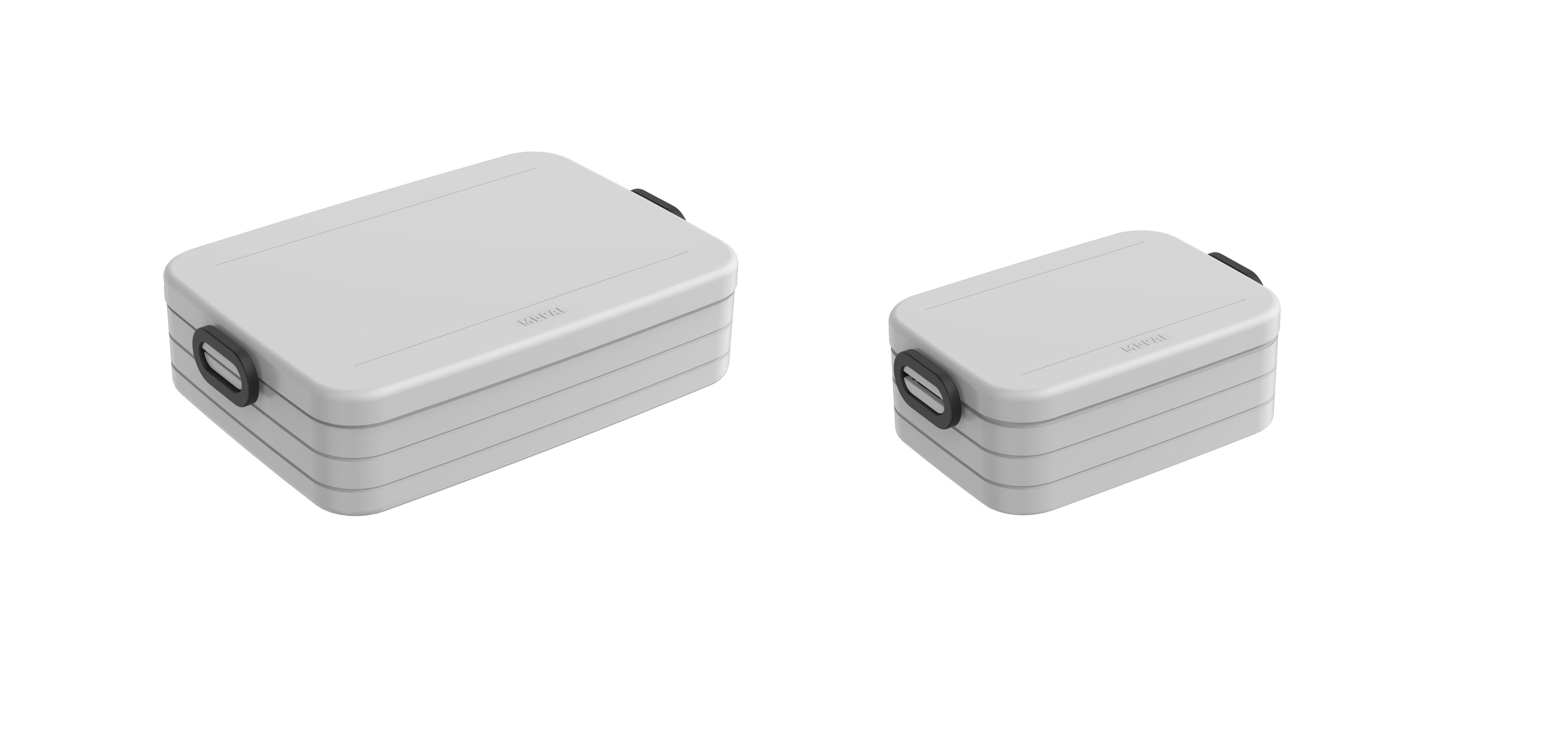 Mepal Lunchbox Brotdose To Go für 2-4 Sandwiches oder 4-8 Brotscheiben, Ideal für Meal Prep, Essenbox mit Unterteilung, Cool Grey