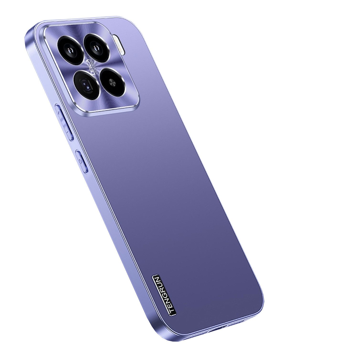Wigento Handyhülle Für Xiaomi 15 Pro Feinmattes Metall Design Handy Hülle Tasche Lila, Mikro-frostige Metallic-Lackierung, stilvolles Design