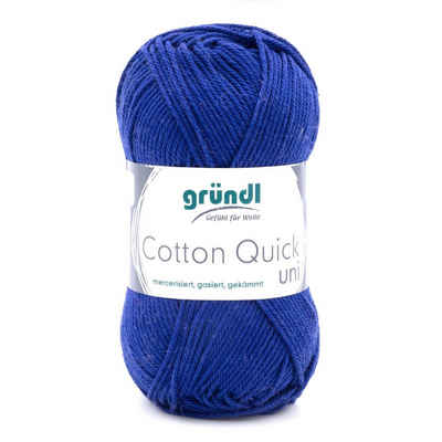 Gründl Bastelnaturmaterial Gründl Wolle Cotton Quick 50 g uni marineblau