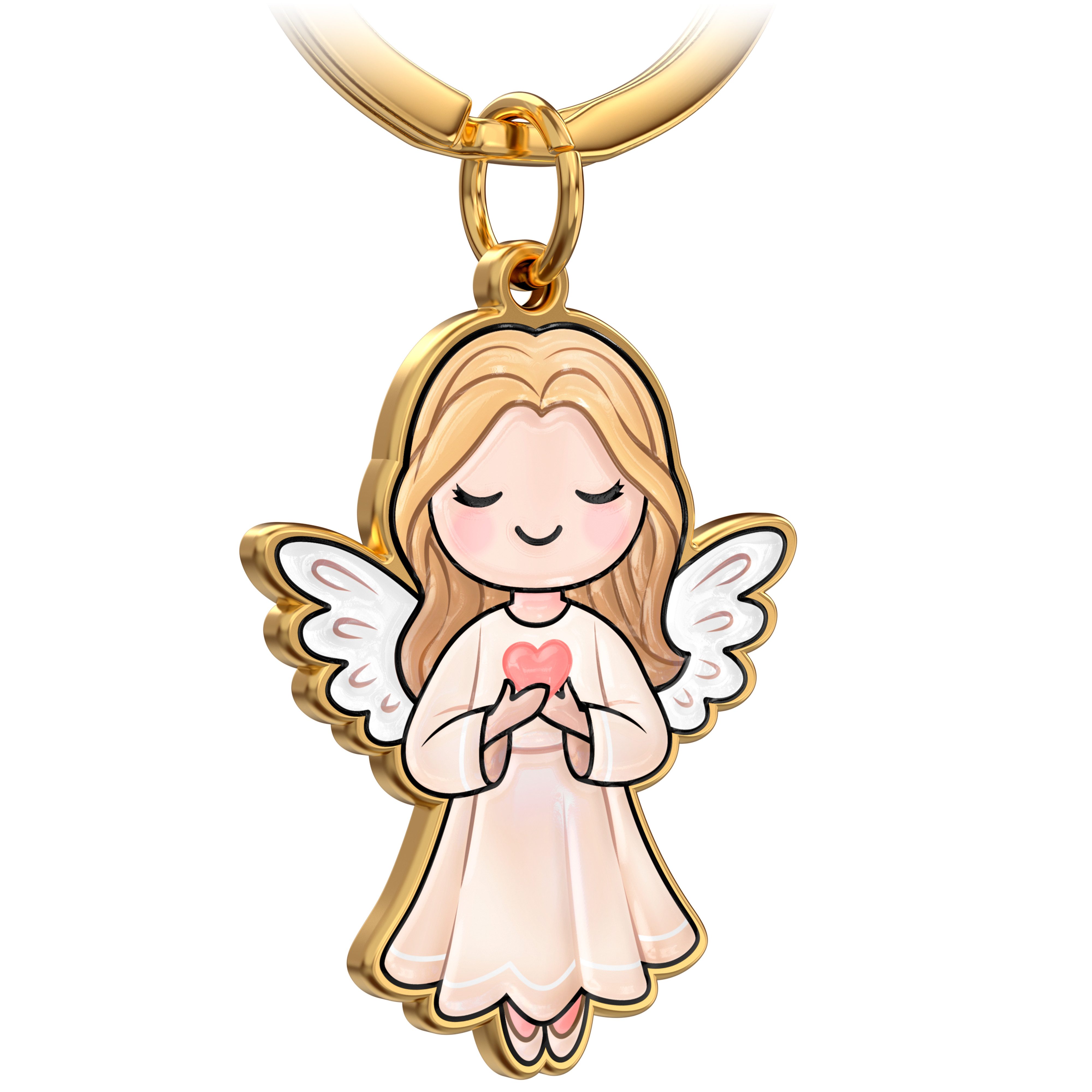 FABACH Schlüsselanhänger Schutzengel Joy mit Herz - Engel Glücksbringer - Geschenk für Freundin