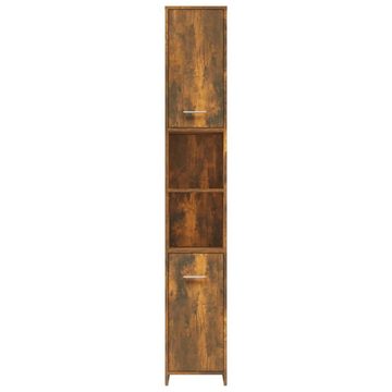 vidaXL Waschbeckenschrank Badezimmerschrank Räuchereiche 30x30x183,5 cm Holzwerkstoff