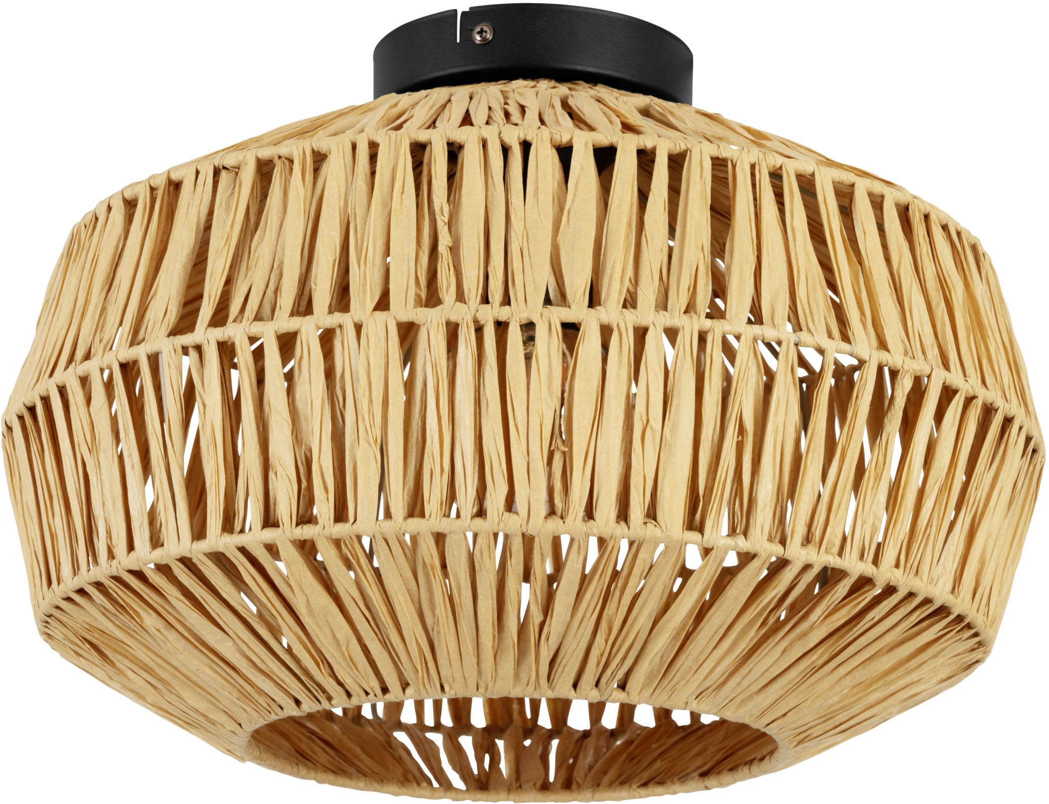 EGLO LED Deckenleuchte SHELDON Deckenlampe - Stahl - E27 - 1X40W - IP20, ohne Leuchtmittel, Wohzimmerlampe, Esszimmerlampe, Flur, Schlafzimmer, H26,5 x Ø38 cm