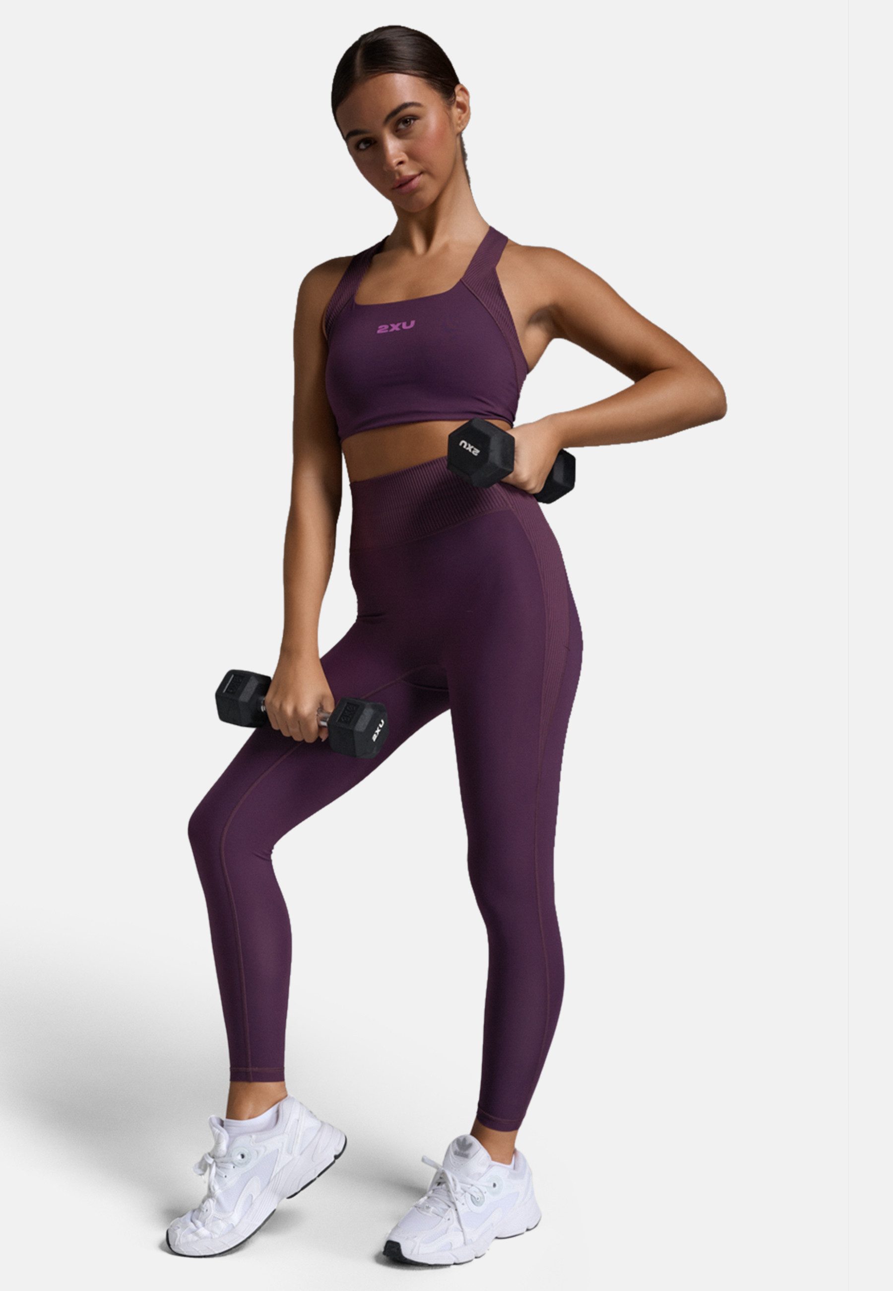 2xU Lauftights Ribbed Hi-Rise Compression Tight günstig online kaufen