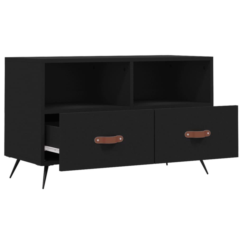 furnicato TV-Schrank Schwarz 80x36x50 Holzwerkstoff cm