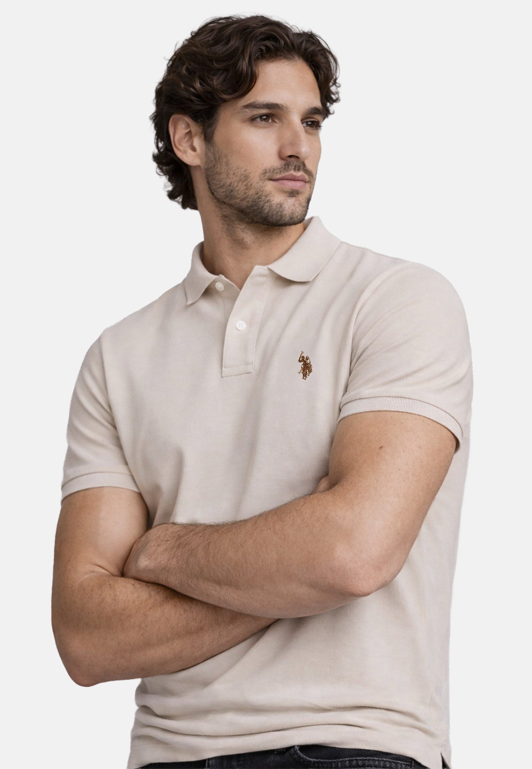 U.S. Polo Assn. Poloshirt USBrodyy – Herren Shirt aus Baumwolle mit Logo-Stickerei 100 % Baumwolle mit klassischem Polokragen und geradem Schnitt
