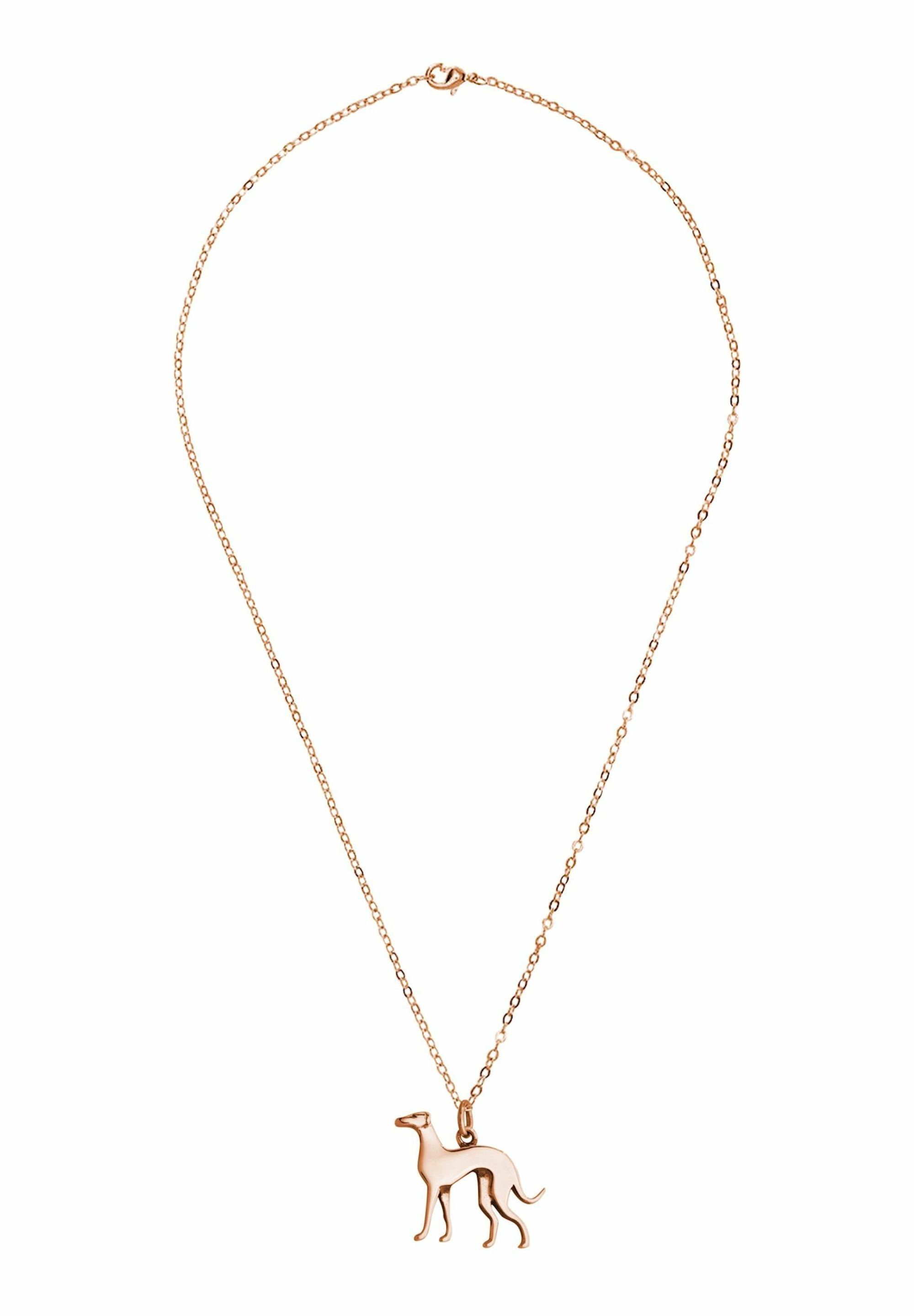 GEMSHINE Kette mit Anhänger WINDHUND 925 Silber, Made in Spain mehr