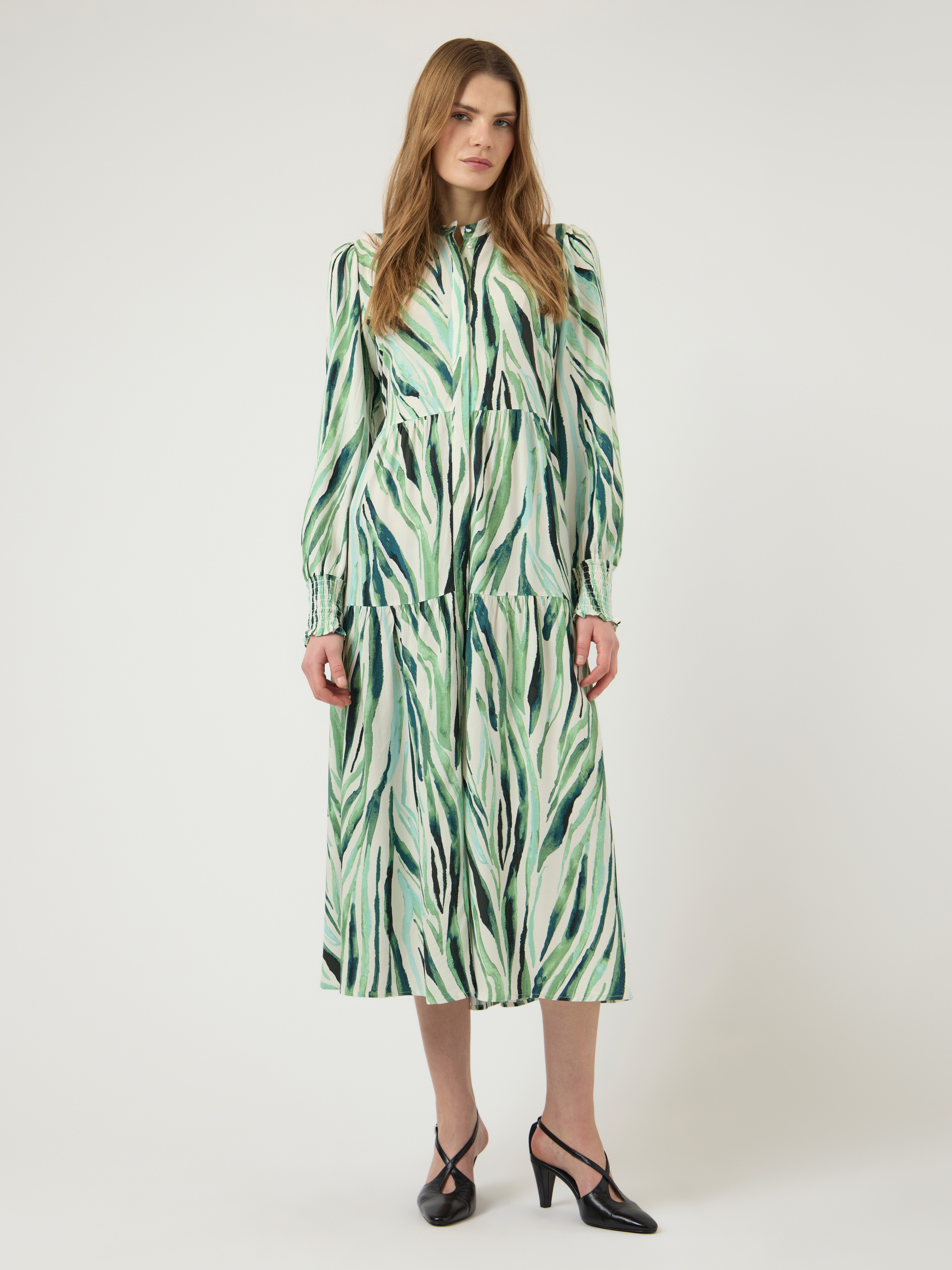 Y.A.S Druckkleid YASASINA LS LONG SHIRT DRESS S. NOOS Sommerkleid günstig online kaufen