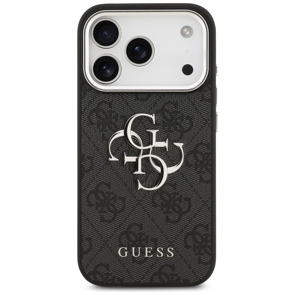 Guess Handyhülle Schutzhülle Cover, Metallapplikation, erhöhter Kameraschutz, Markendesign