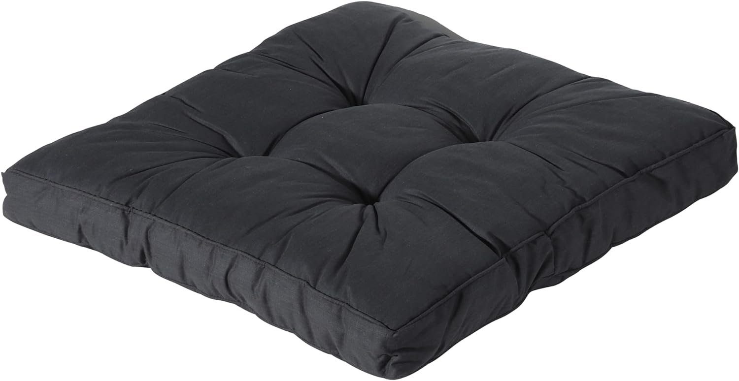 Madison Sitzkissen 60x60 cm schwarz Lounge Kissen Sitz Auflage Polster, UV-beständig