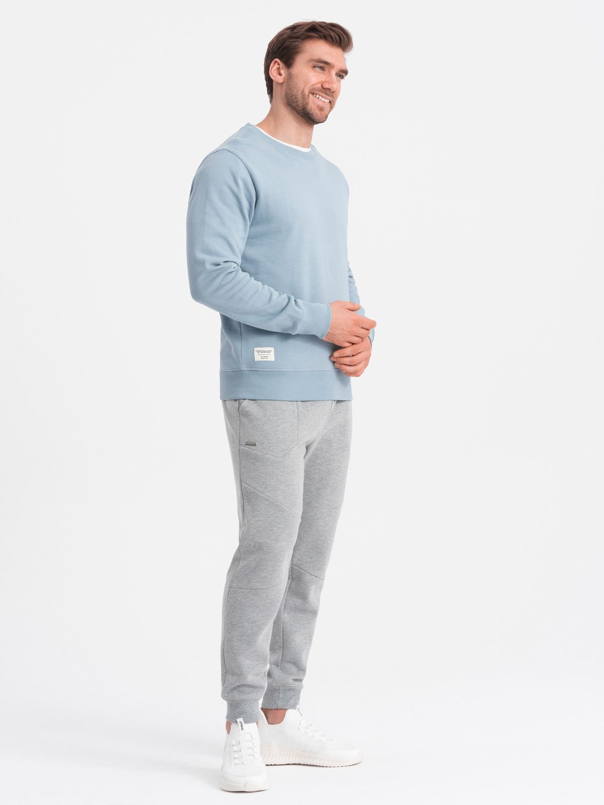 OMBRE Sweatshirt Herren BasicSweatshirt mit Rundhalsausschnitt