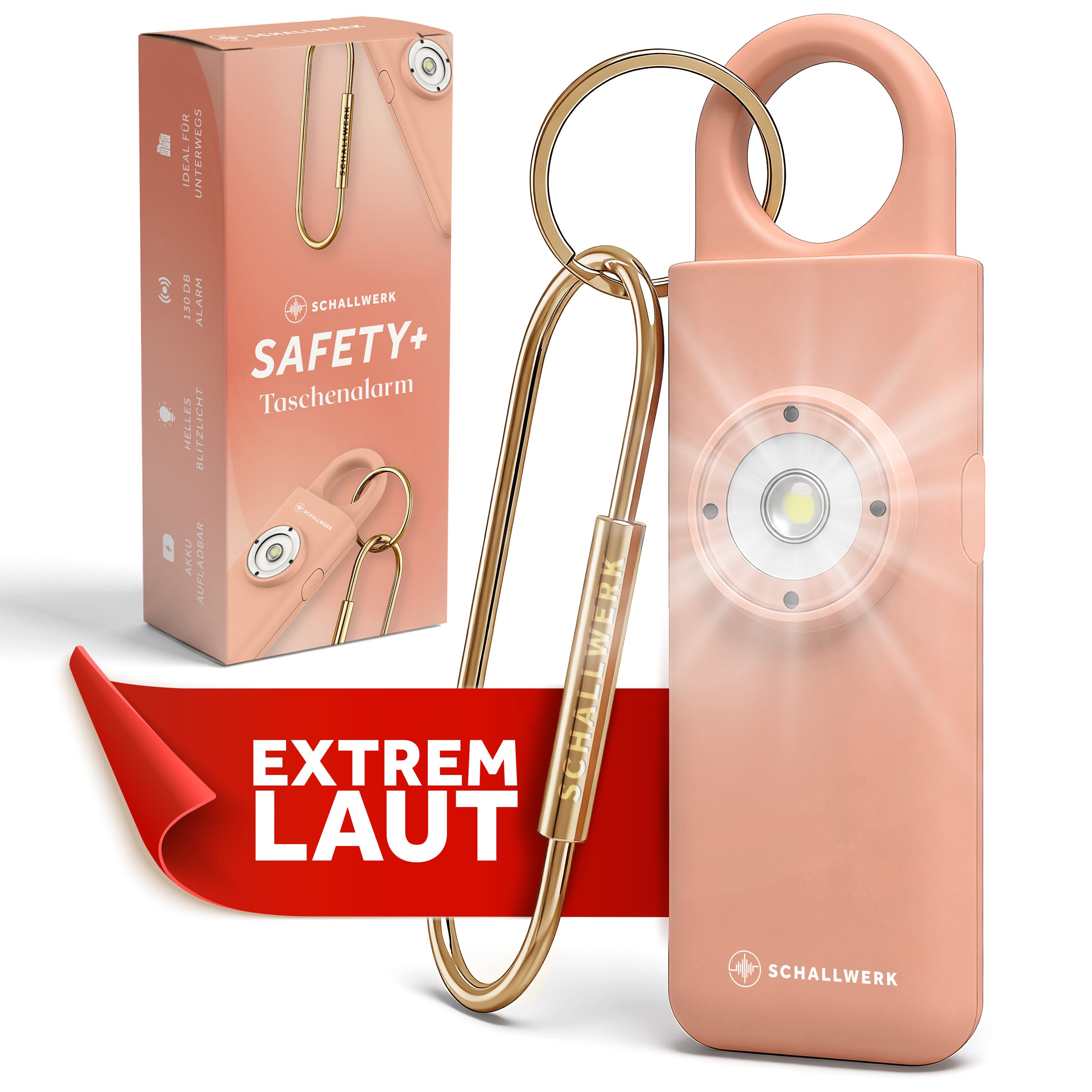 Taschenanhänger Taschenalarm für Selbstverteidigung & Sicherheit