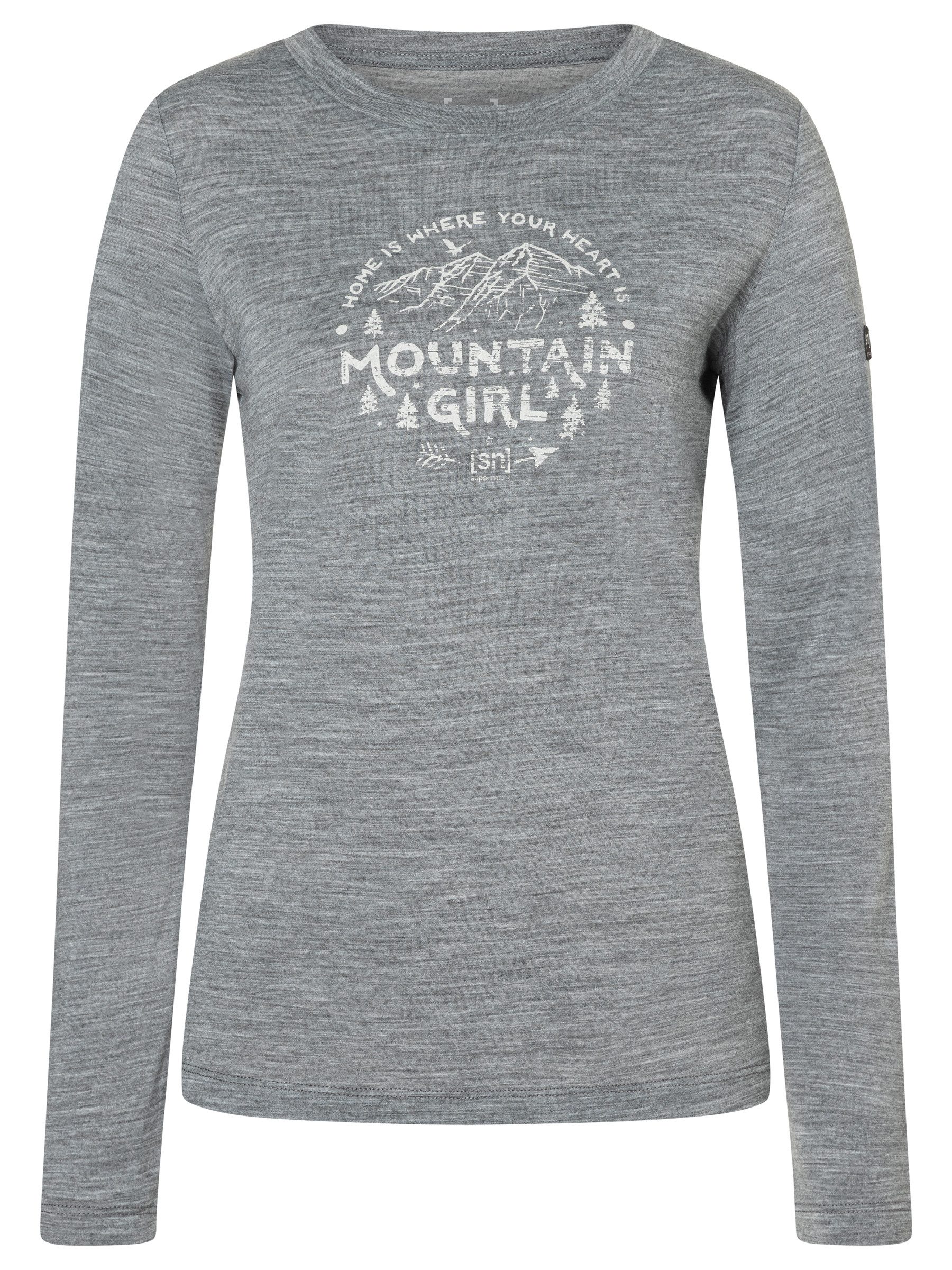 Langarmshirt für Damen,Merino W MOUNTAIN GIRL LS