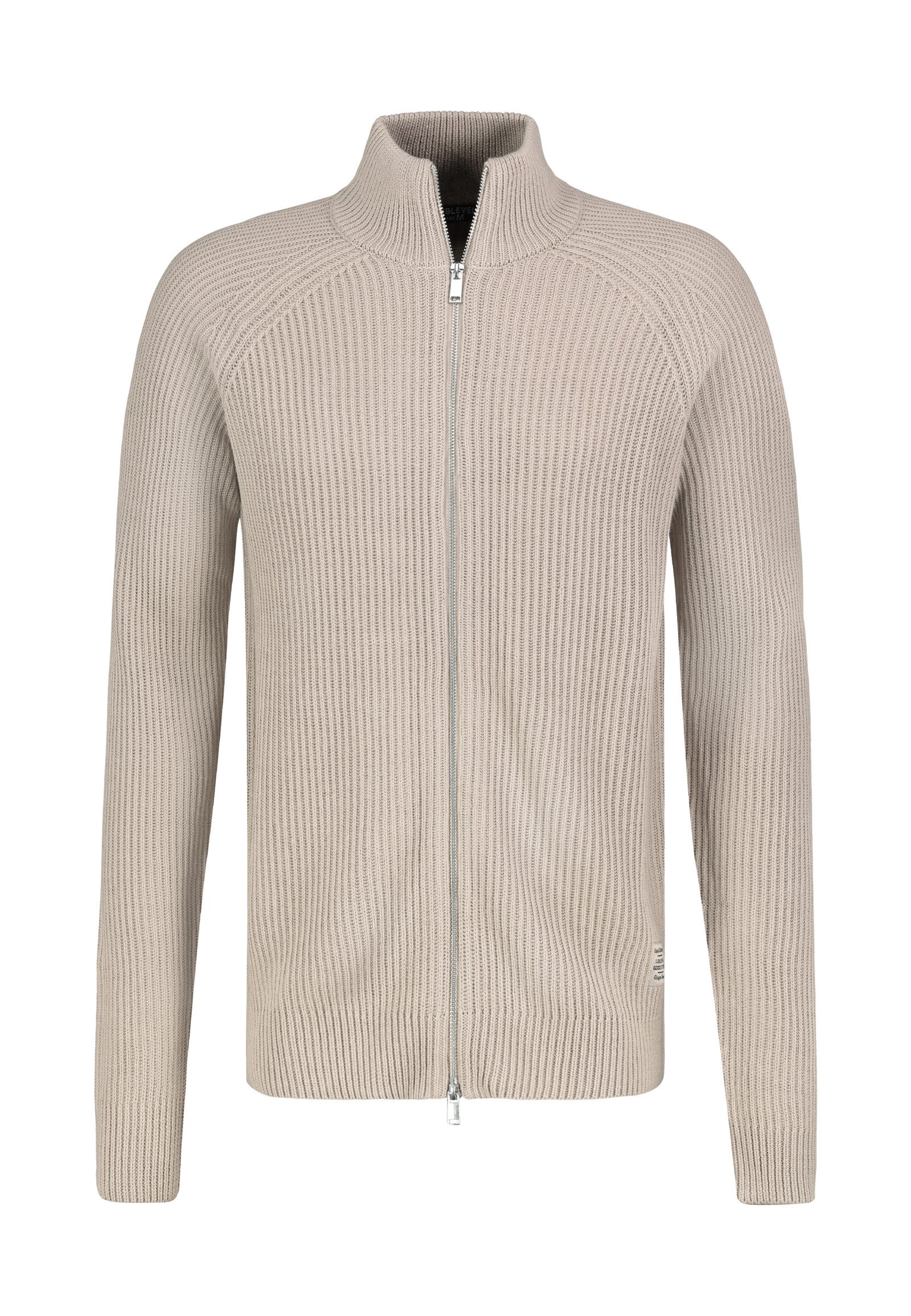 SUBLEVEL Strickjacke Herren Cardigan Strick mit Stehkragen Stehkragen, leichte Herbstjacke