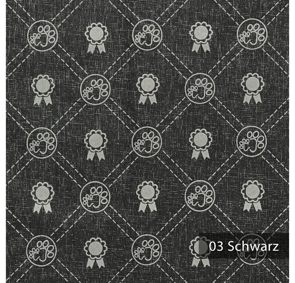Thumbnail - novely® Stoff OXFORD 330D Pfoten Hund - Beflockter Outdoor-Polsterstoff - Wasserabwe, Wasserabweisend, Outdoor, Meterwar...