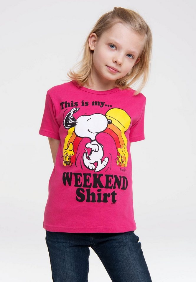 LOGOSHIRT T-Shirt Peanuts mit lizenziertem Originaldesign, Schmal  geschnitten für einen eng anliegenden Look