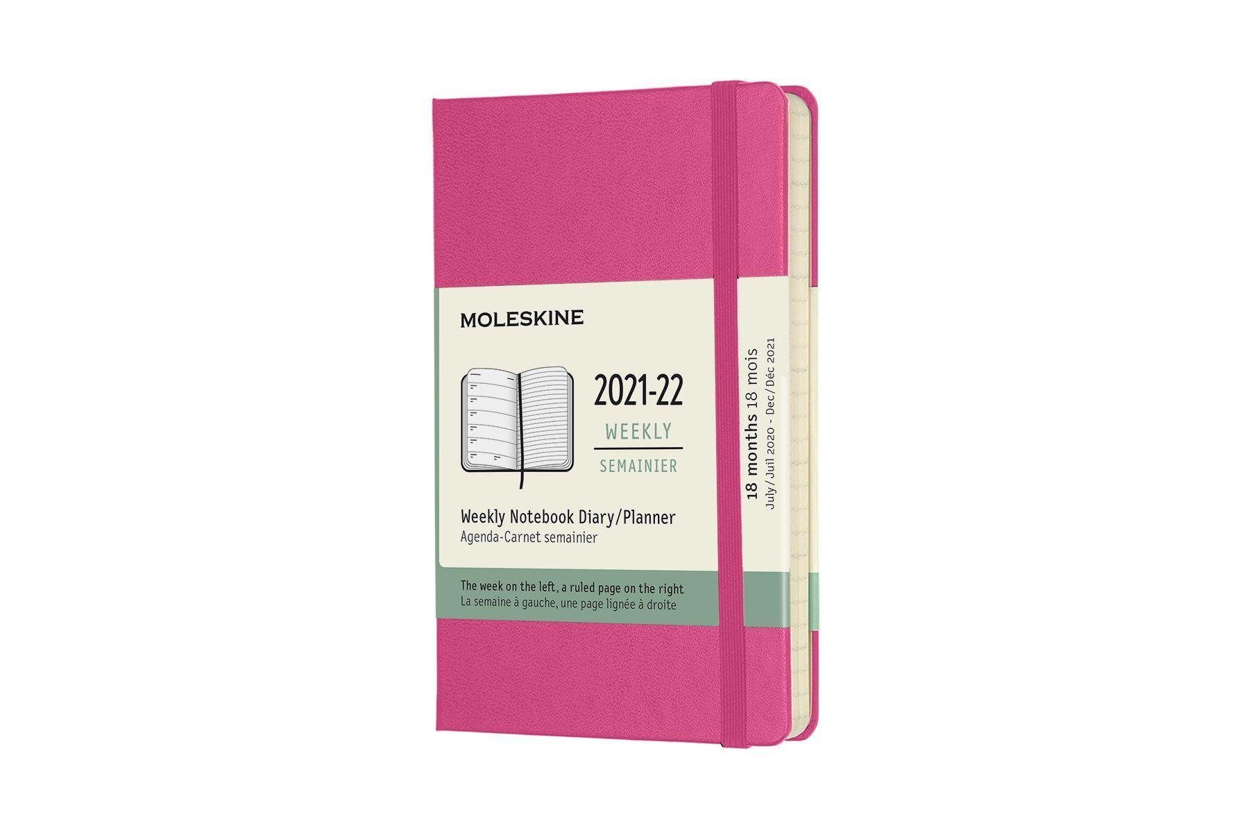 Terminkalender Moleskine 18 Monate Wochen Notizkalender 2021/2022 Pocket/A6, Bouga...