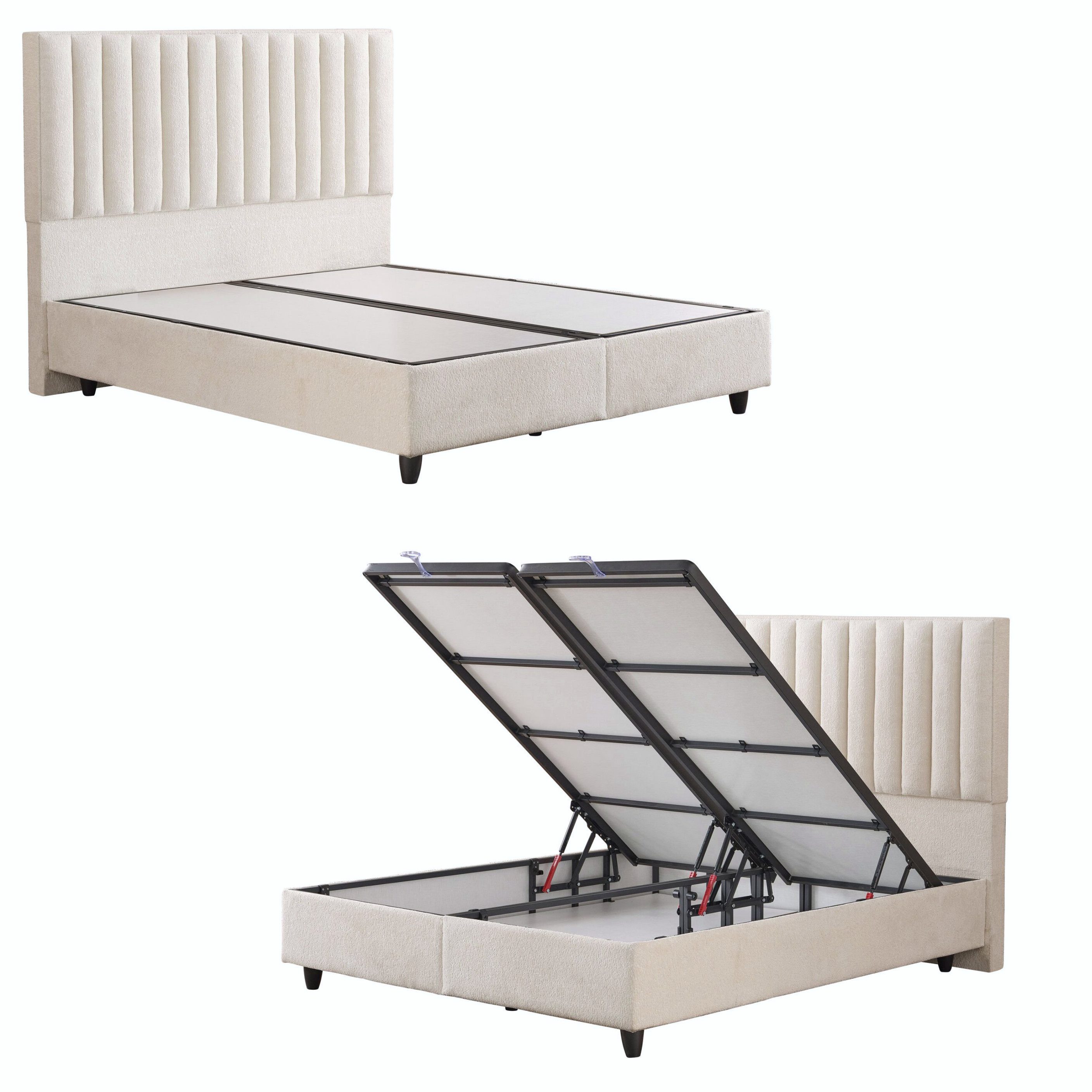 gowoll Boxspringbett mit Matratze Polsterbett Stauraumbett Betkasten inkl. Lieferung Beleza (Set, 2 Bettkästen, 1 Matratze, 1 Kopfteil (Nachttisch optional), in – Bild 4 von 5