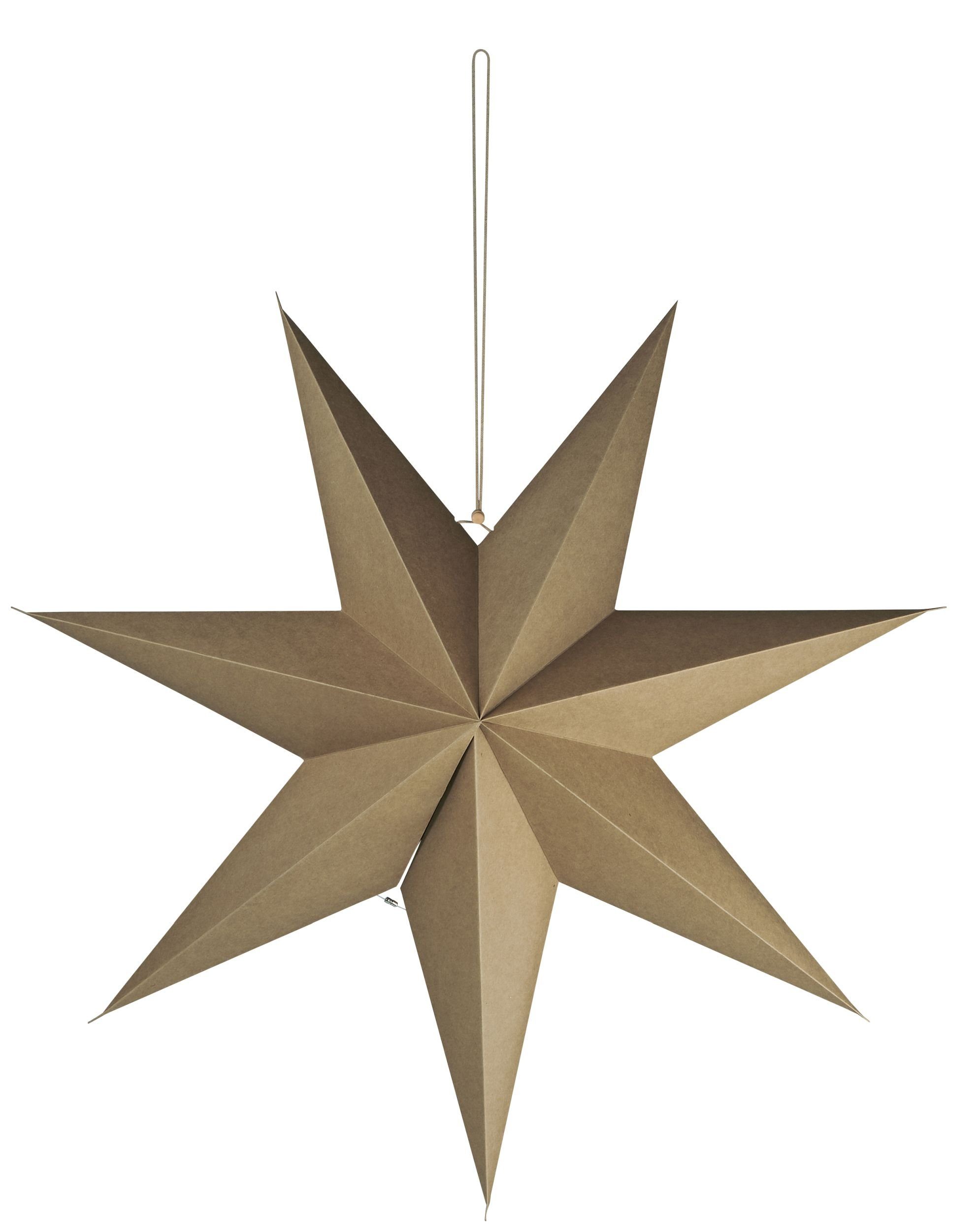 Ib Laursen Christbaumschmuck Stern Papierstern Weihnachtsstern Hängend D 90cm Braun Ib Laursen