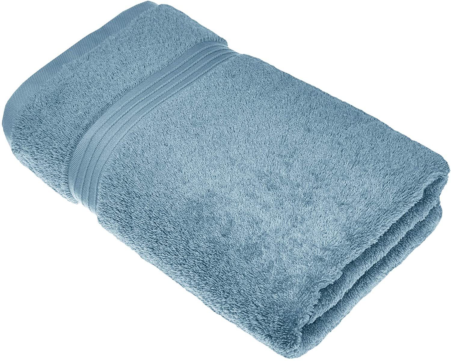 Duschtuch 70x140 Tauben blau Frottee Baumwoll Lashuma Linz, Badetuch (1-St), cm Blau