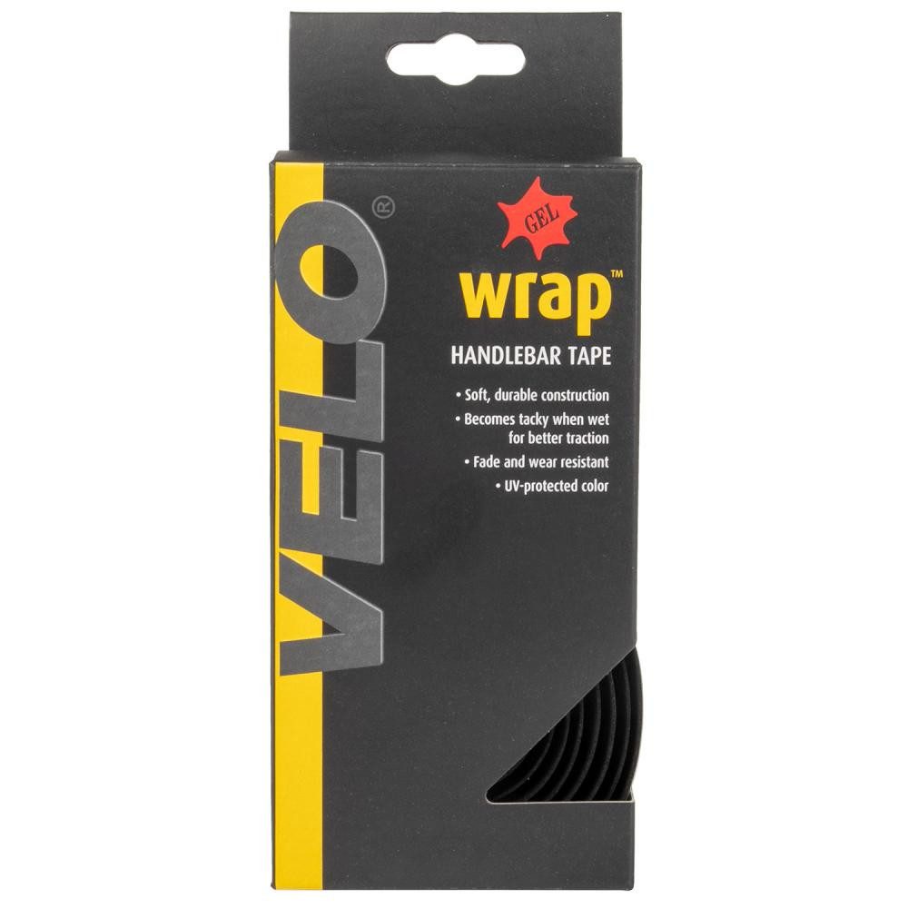 Velo Fahrradlenker VELO Gel-Kork Lenkerband 160 cm Schwarz mit Stopfen