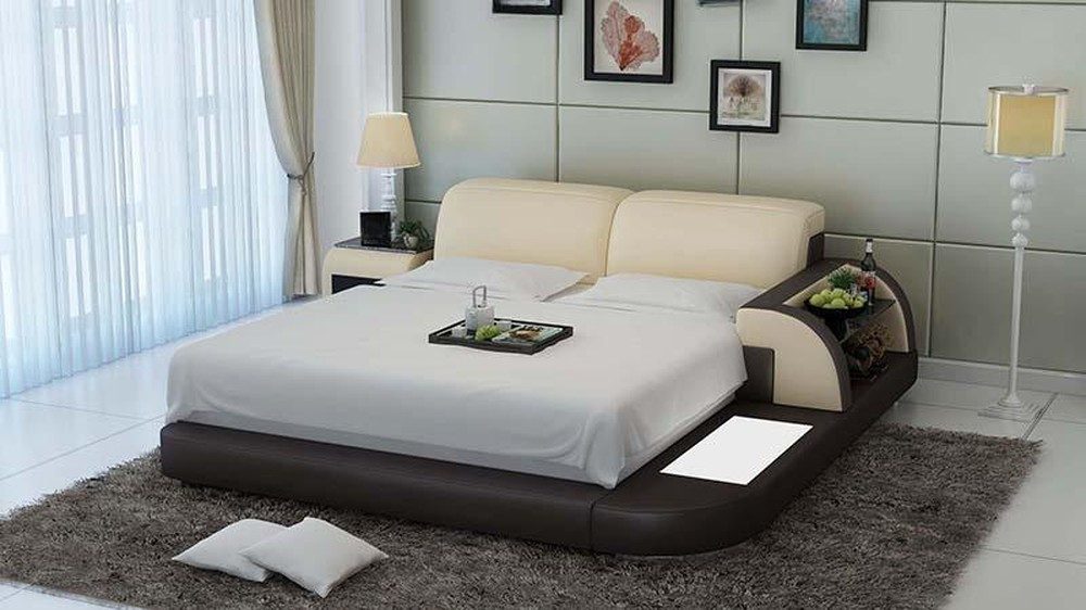 Xlmoebel Polsterbett Luxus Bett LB8812 aus hochwertigem Leder im modernen Design (Bett LB8812), Hergestellt in Europa